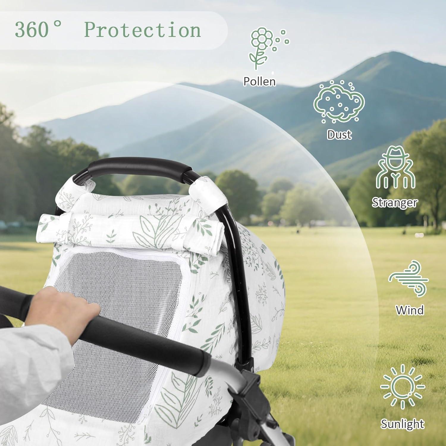 Cubierta de Asiento de Coche para Bebé Pea Pod Verde Universal