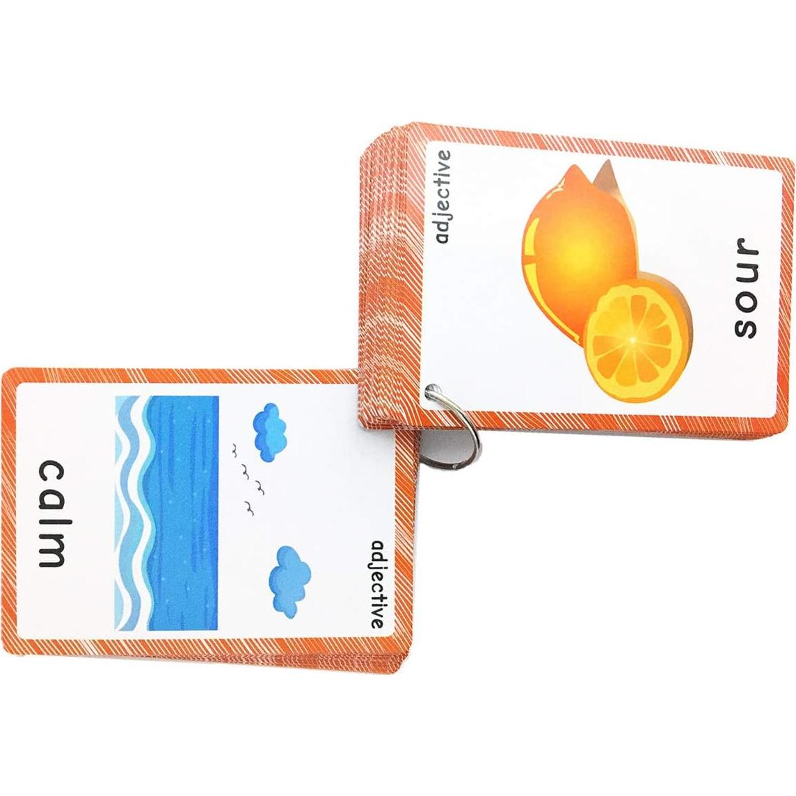 Juego de Tarjetas Educativas SANTSUN - 47 Adjetivos + 14 Insectos