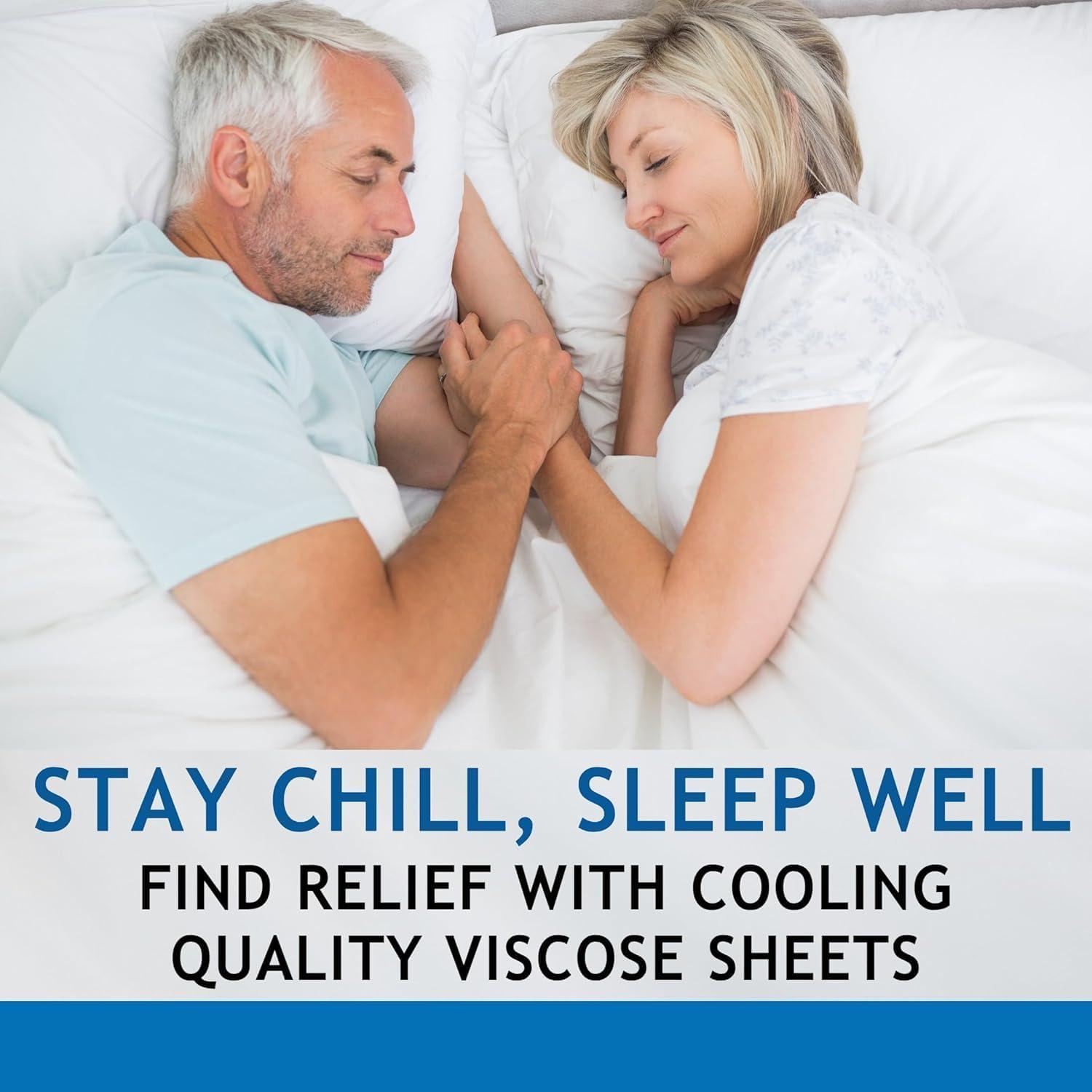 Juego de Sábanas Refrigerantes Seda Vegana Queen Gris Oscuro