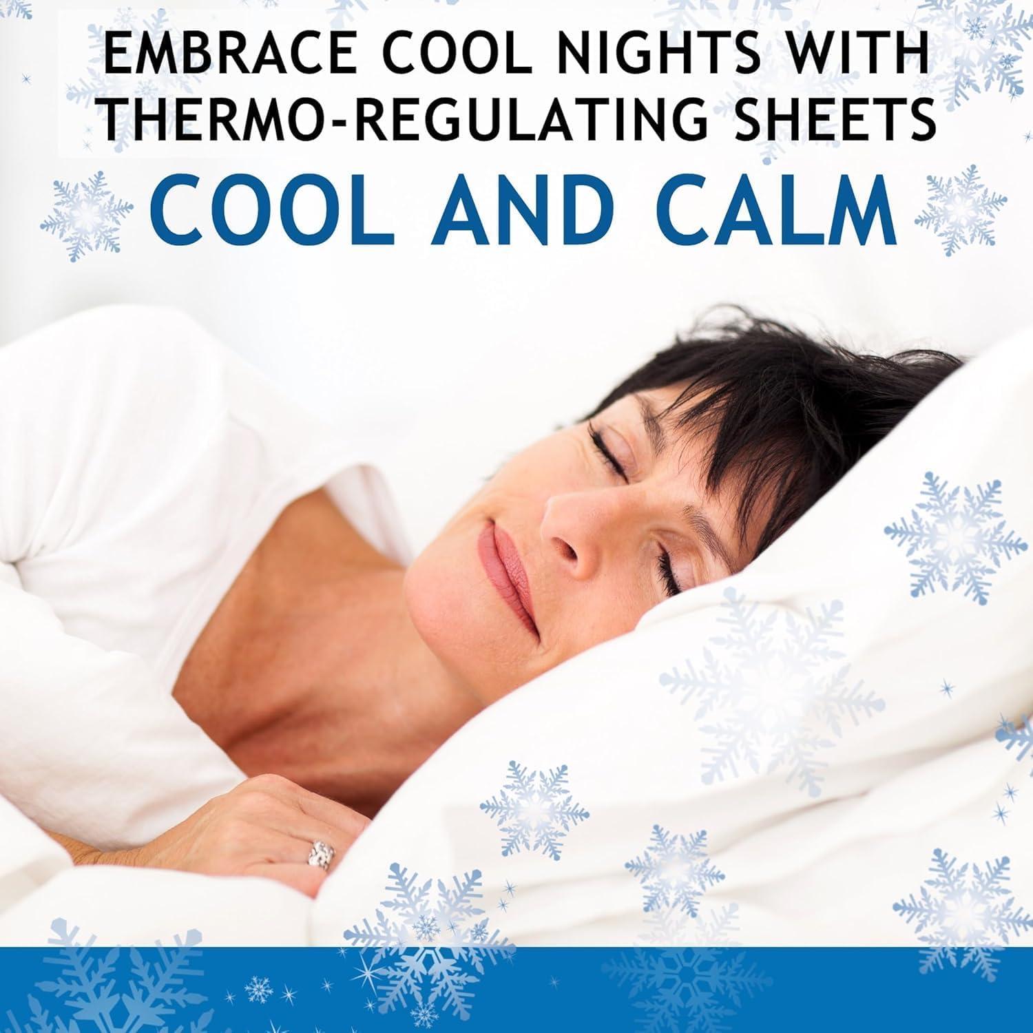 Juego de Sábanas Refrigerantes Seda Vegana Queen Gris Oscuro