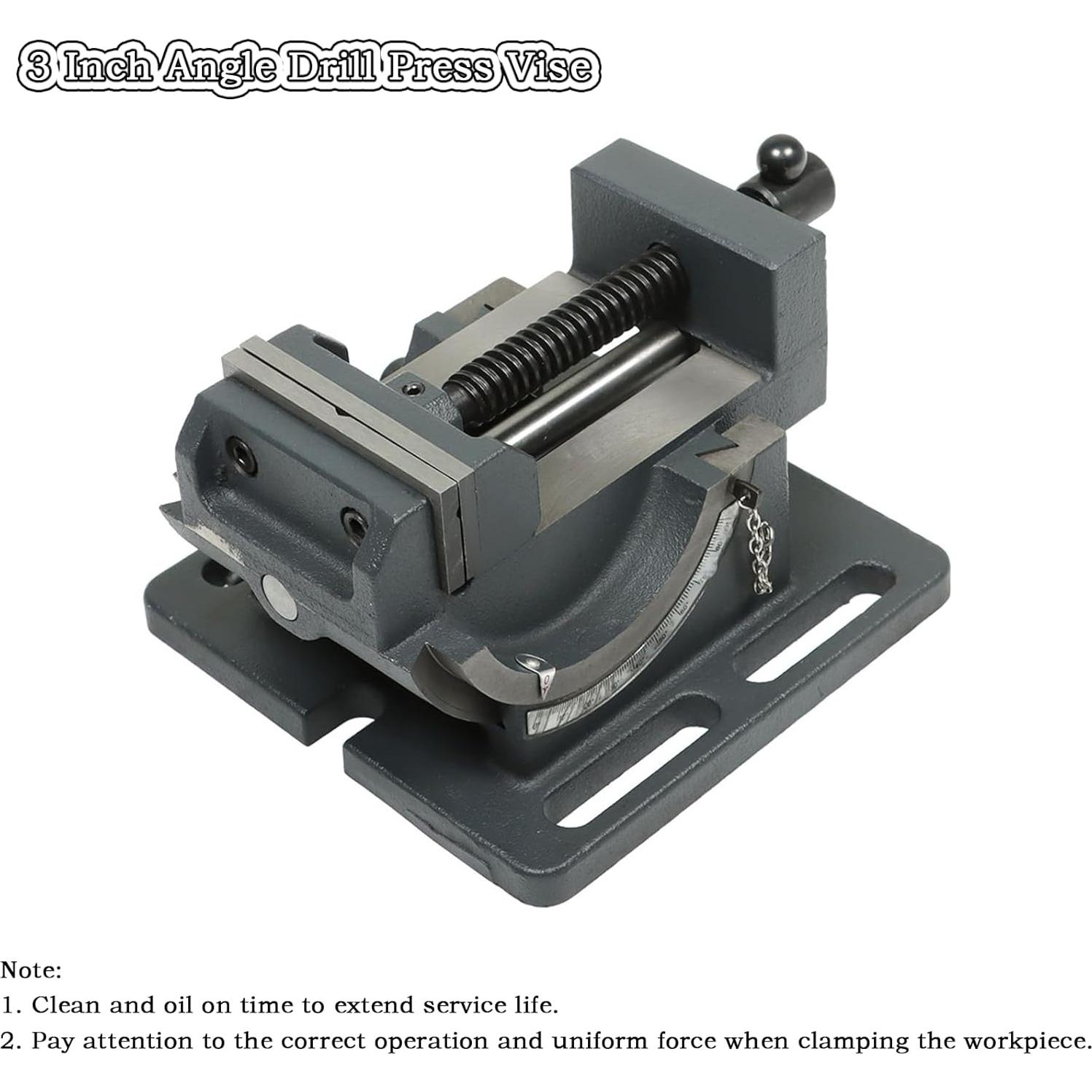 Vise de Taladro Inclinable Findmall 76mm Acero Hierro