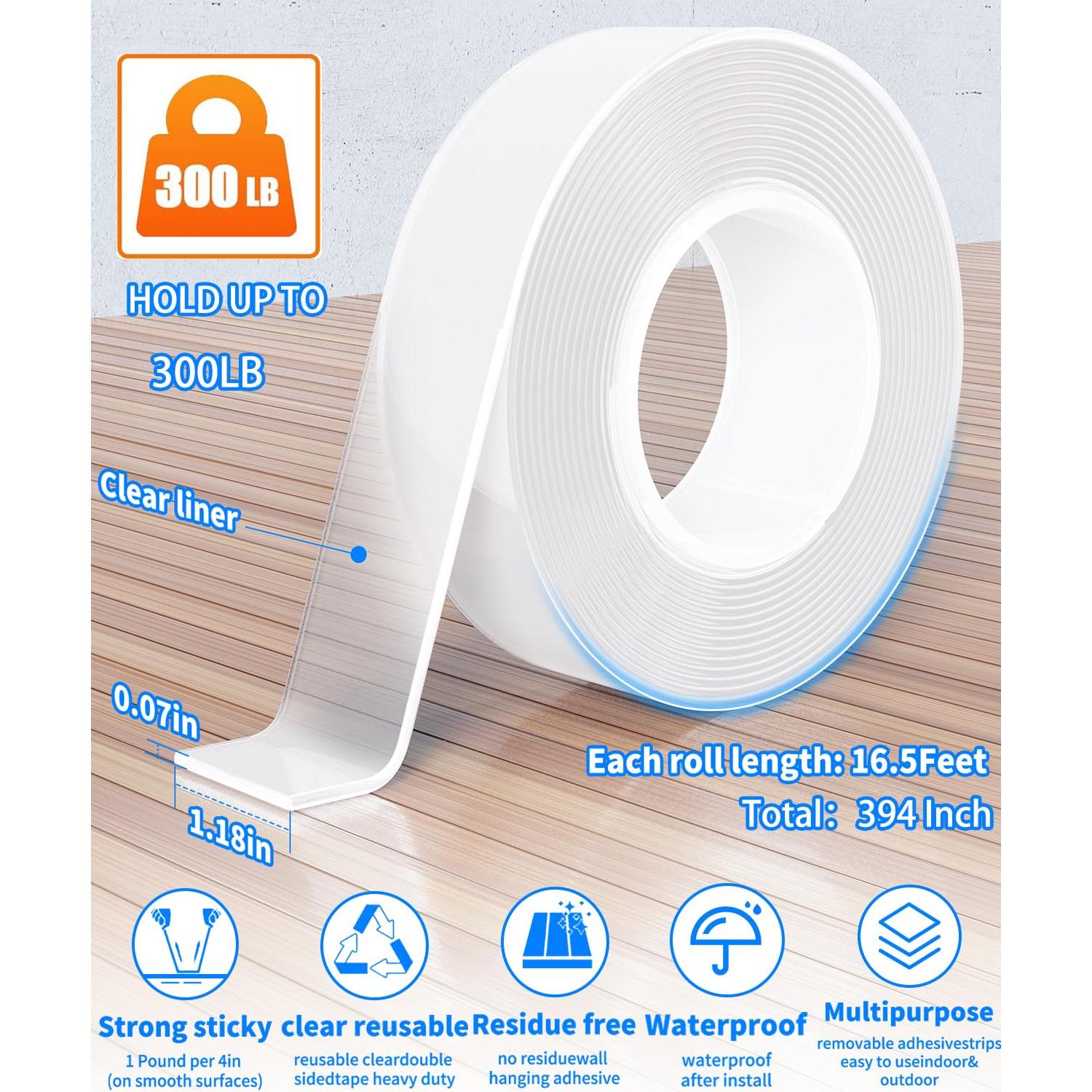 Cinta Doble Cara Transparente Viadom 10 m Alta Resistencia