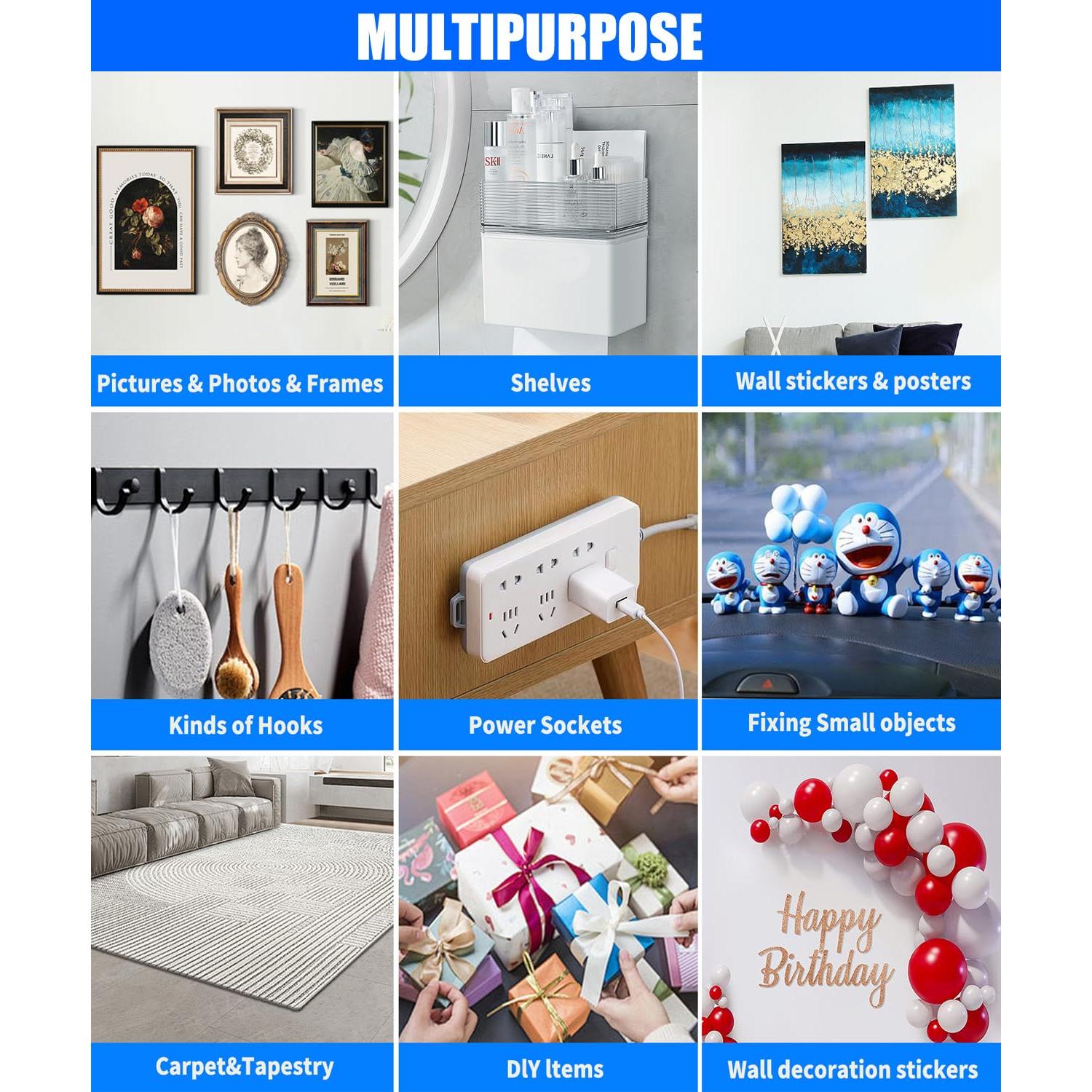 Cinta Doble Cara Transparente Viadom 10 m Alta Resistencia