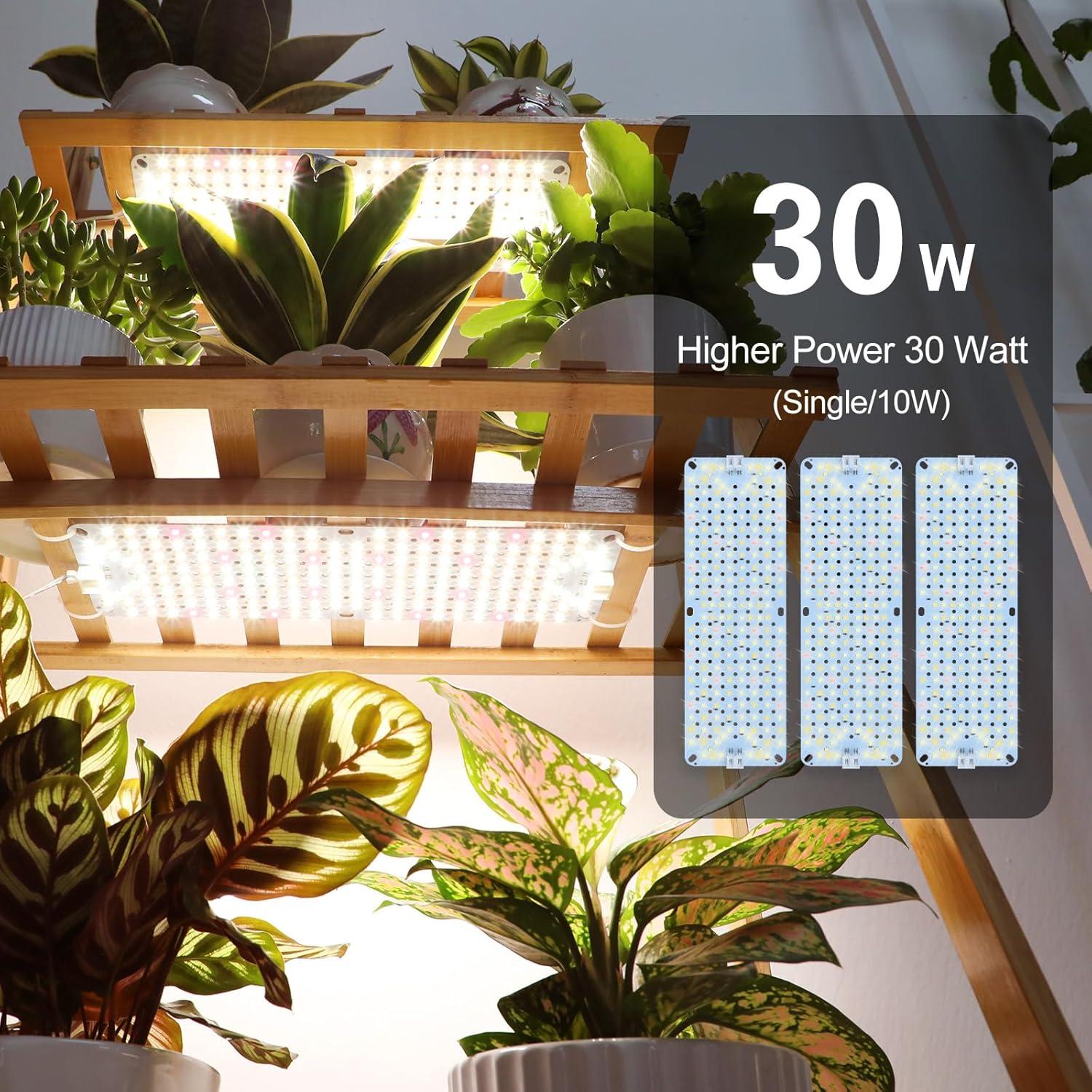 Paquete de 3 Luces LED de Panel Plano Orchbloom 30W para Cultivo