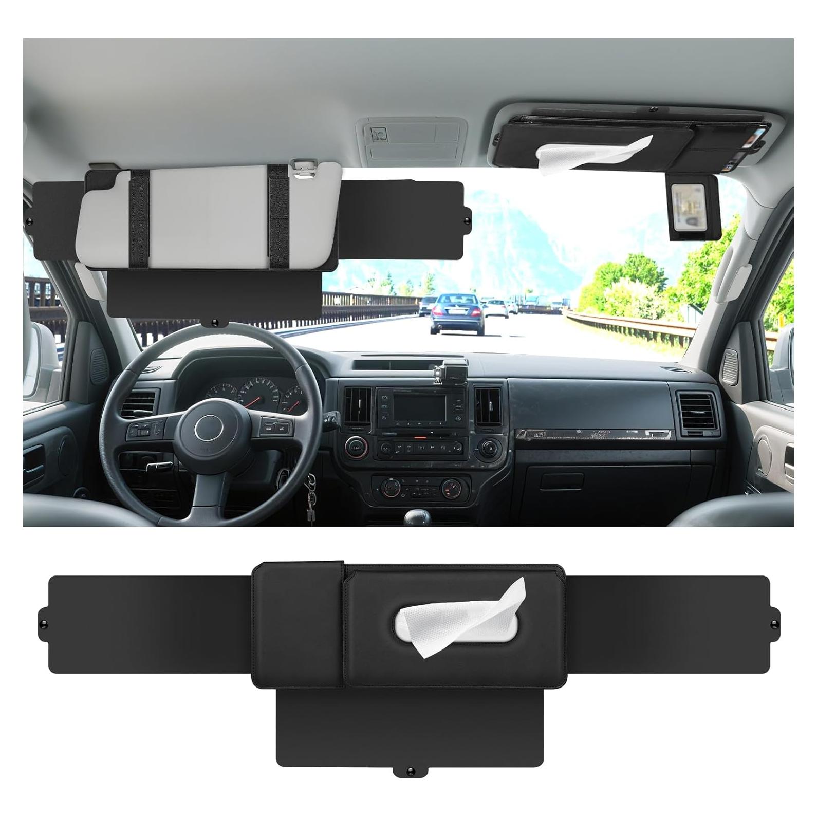 Extensor de Visera Solar PJLJY con Soporte para Servilletas