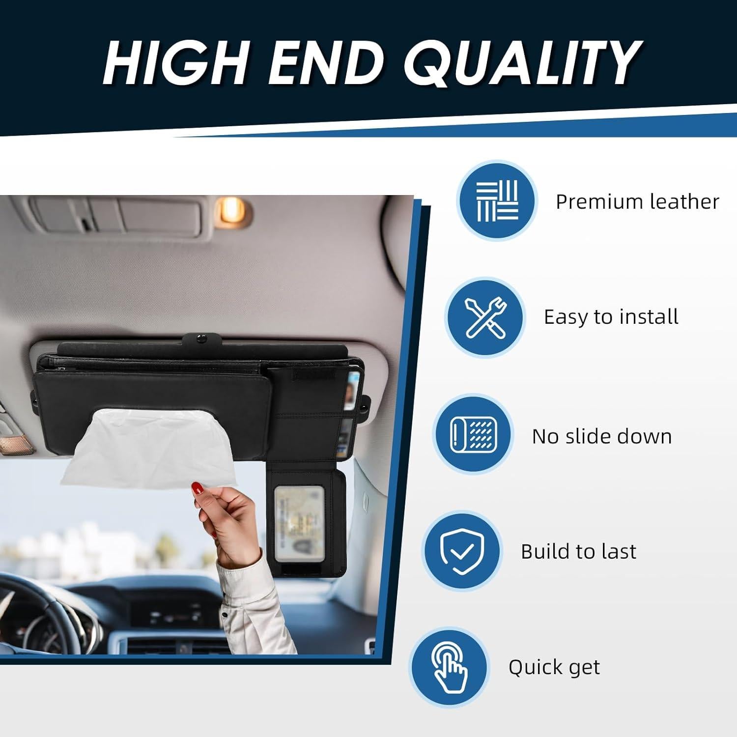 Extensor de Visera Solar PJLJY con Soporte para Servilletas