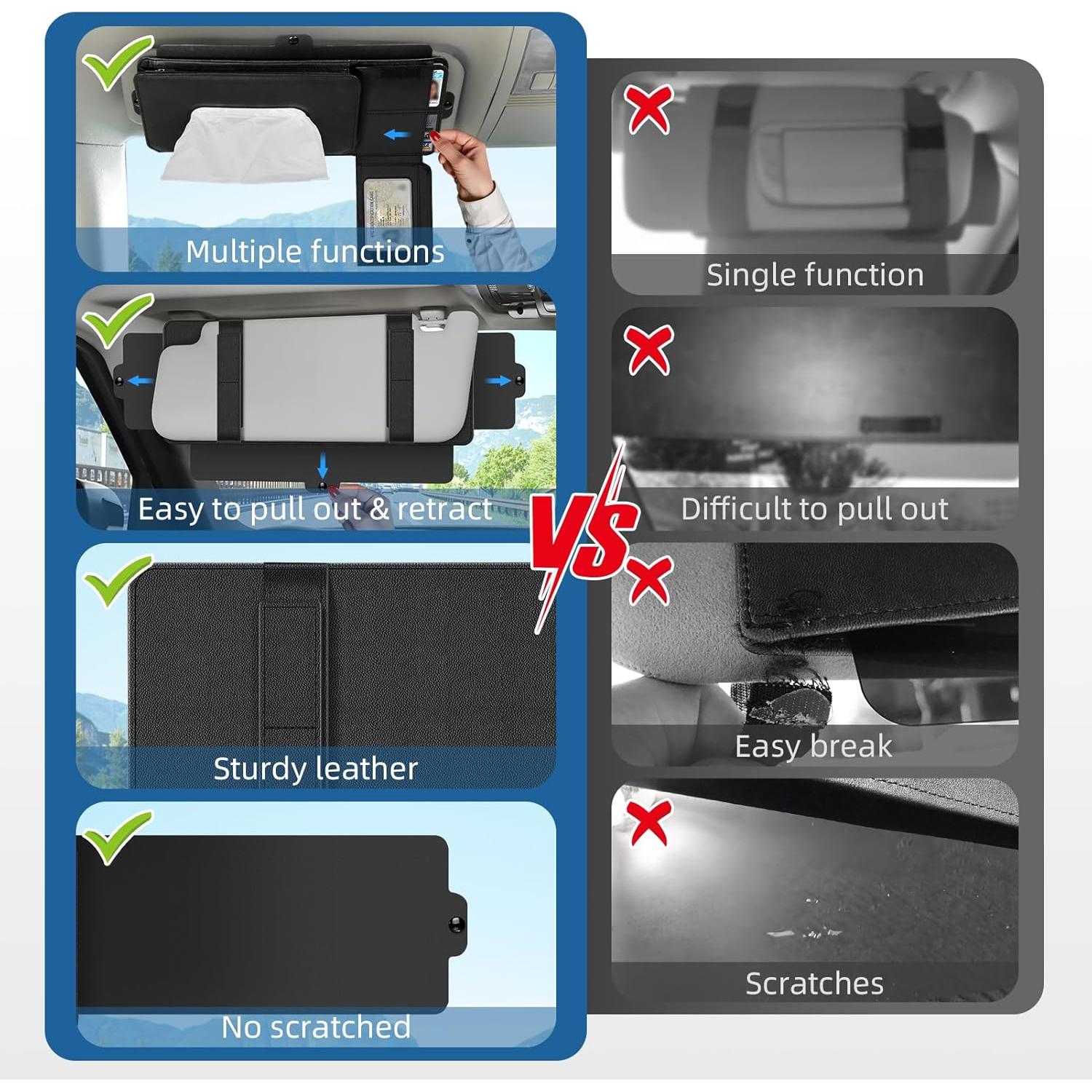 Extensor de Visera Solar PJLJY con Soporte para Servilletas