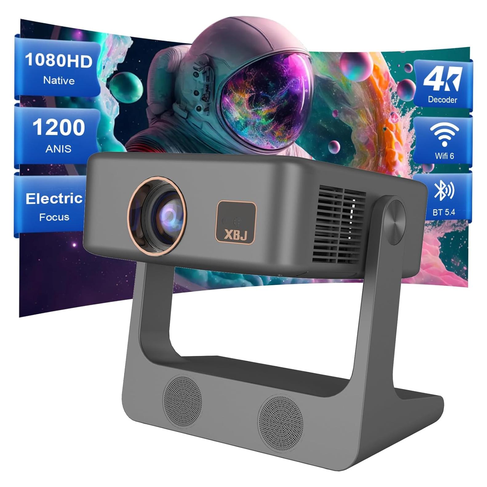 Proyector Portátil XBJ D1 Nativo 1080P 1200 ANSI WiFi Bluetooth