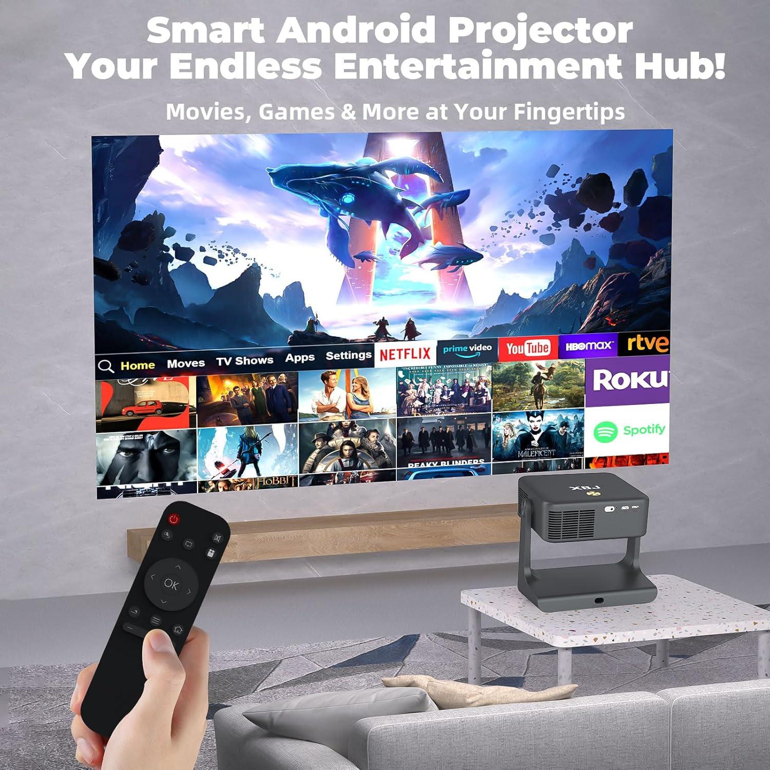 Proyector Portátil XBJ D1 Nativo 1080P 1200 ANSI WiFi Bluetooth
