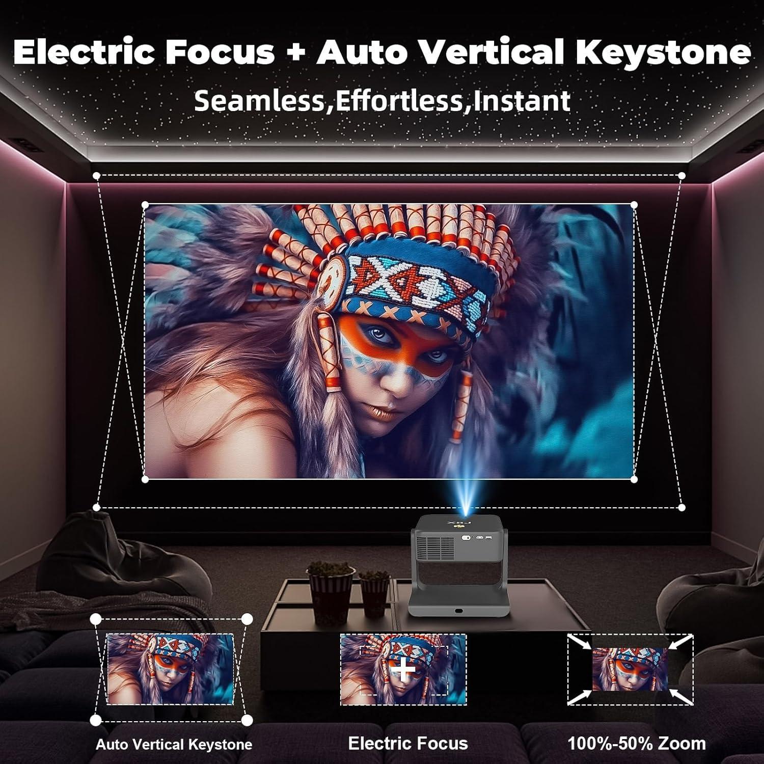 Proyector Portátil XBJ D1 Nativo 1080P 1200 ANSI WiFi Bluetooth