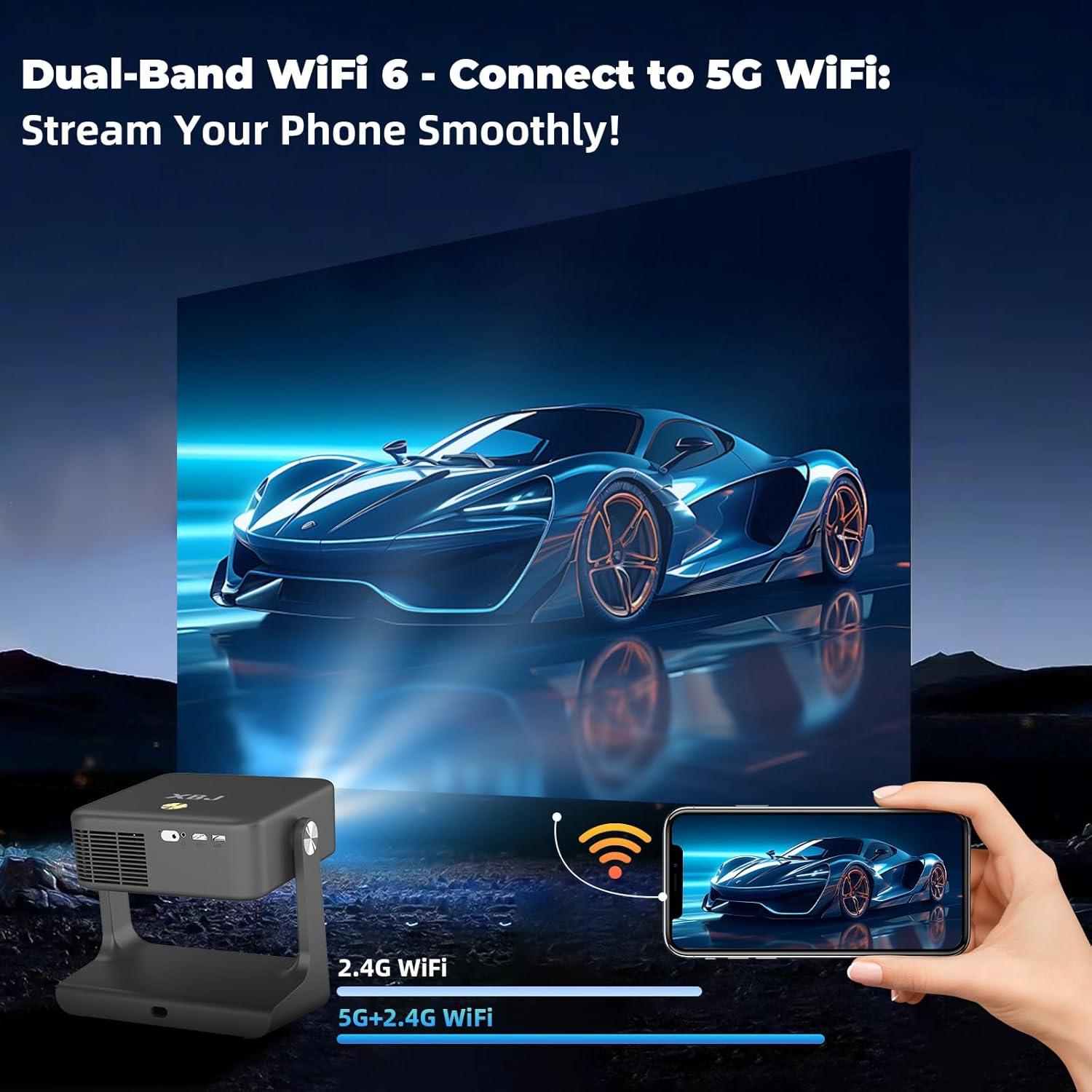 Proyector Portátil XBJ D1 Nativo 1080P 1200 ANSI WiFi Bluetooth