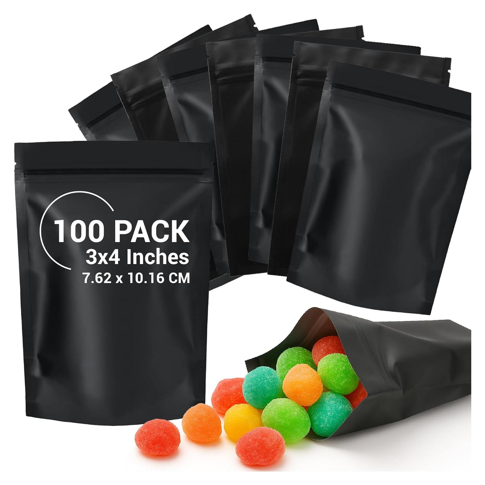 Bolsas Reutilizables Mylar COLSEN 3x10 cm 100 Paquete a Prueba de Olores