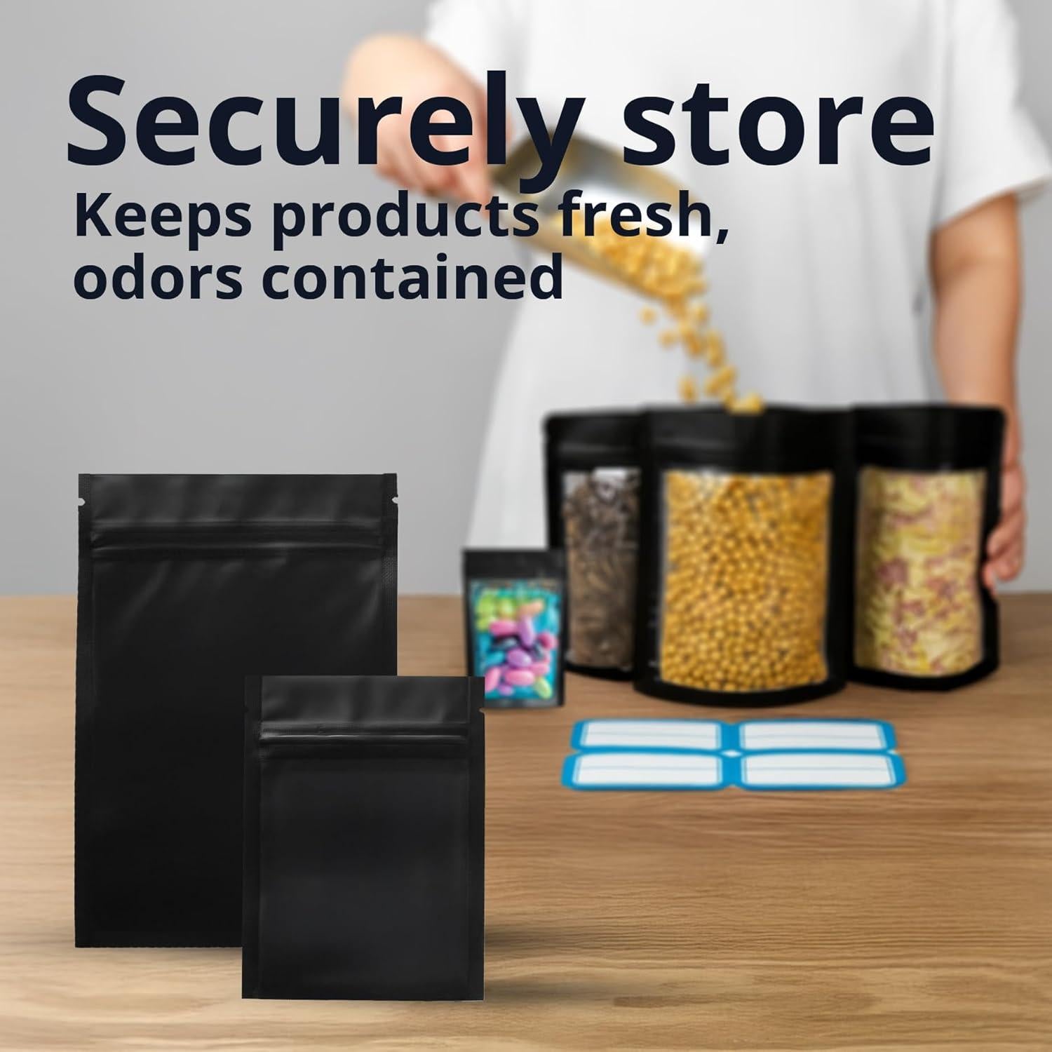 Bolsas Reutilizables Mylar COLSEN 3x10 cm 100 Paquete a Prueba de Olores