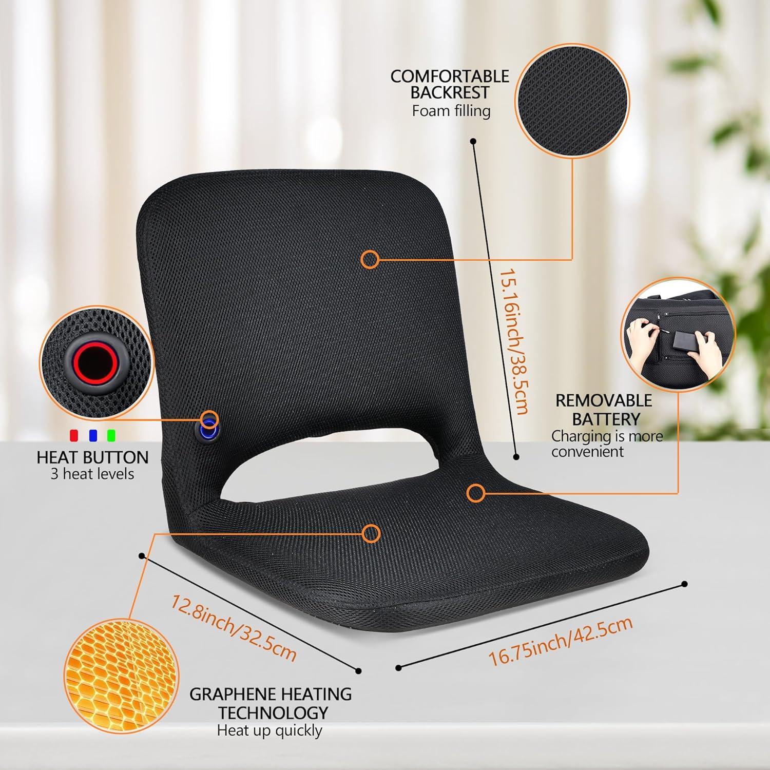 Asiento de Estadio Calentado ELEGANTLIFE - Plegable, 3 Niveles de Calor