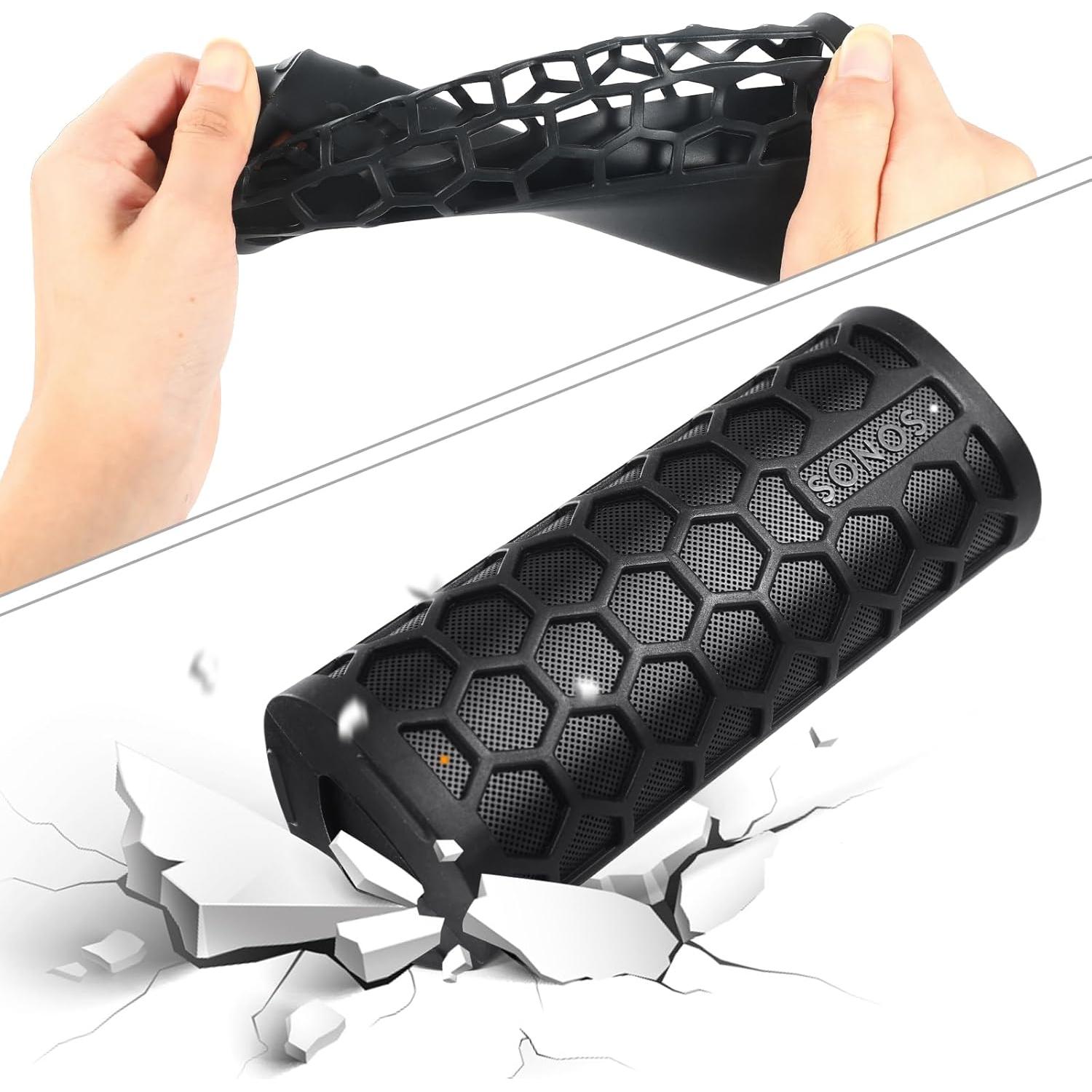 Funda de Silicona PISOSN para Sonos Roam 2 - Protección Negra