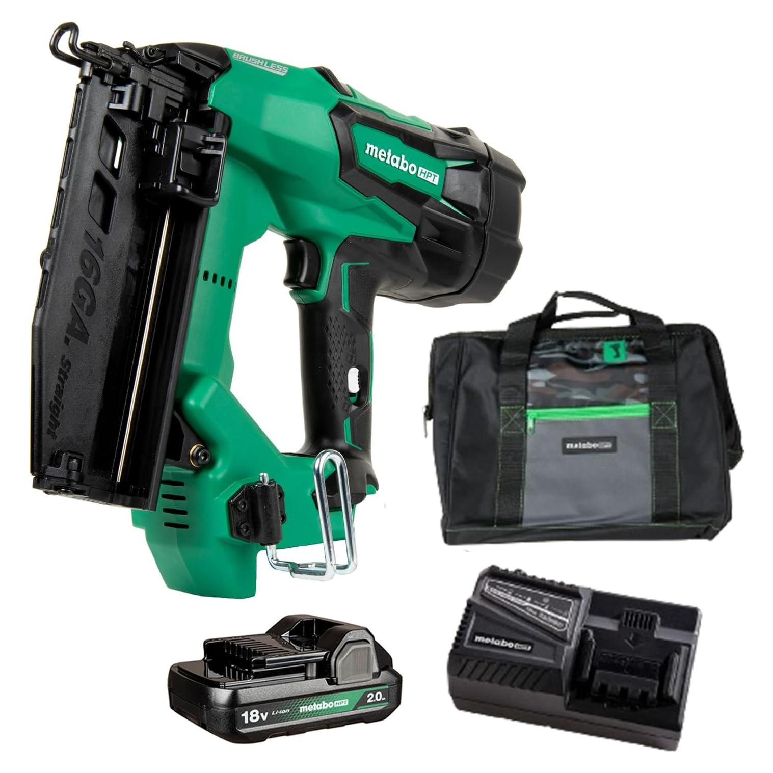 Clavadora Inalámbrica Metabo HPT 18V 16 Ga con Batería 2.0Ah