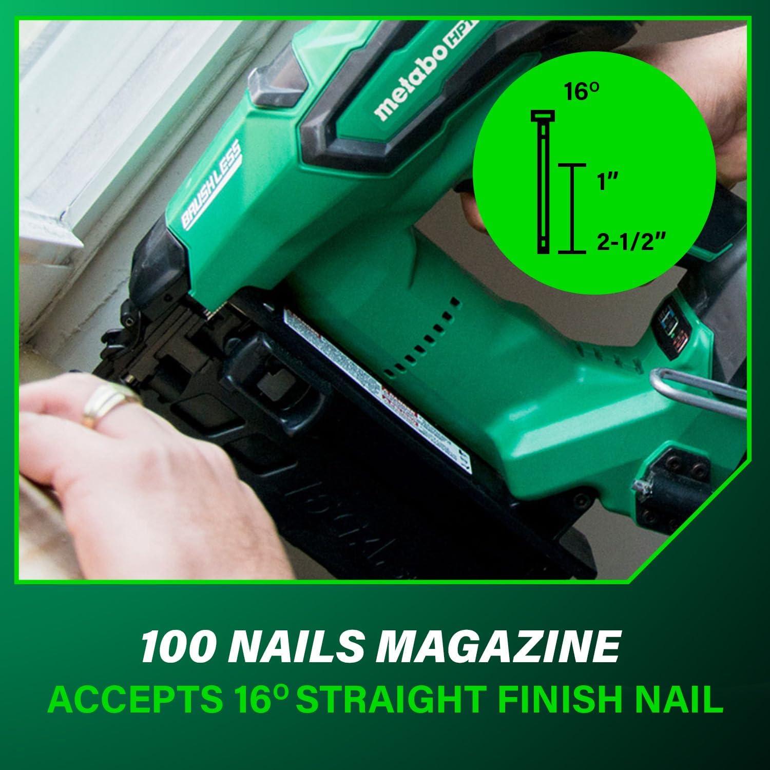 Clavadora Inalámbrica Metabo HPT 18V 16 Ga con Batería 2.0Ah