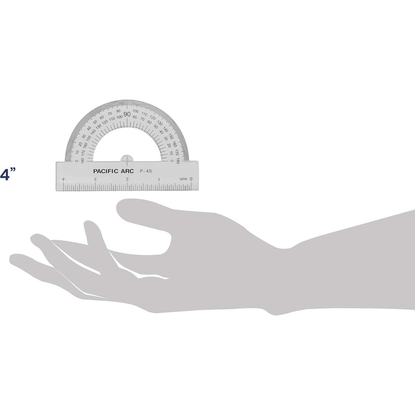 Transportador de Plástico 10.16 cm Pacific Arc - Graduaciones Claras
