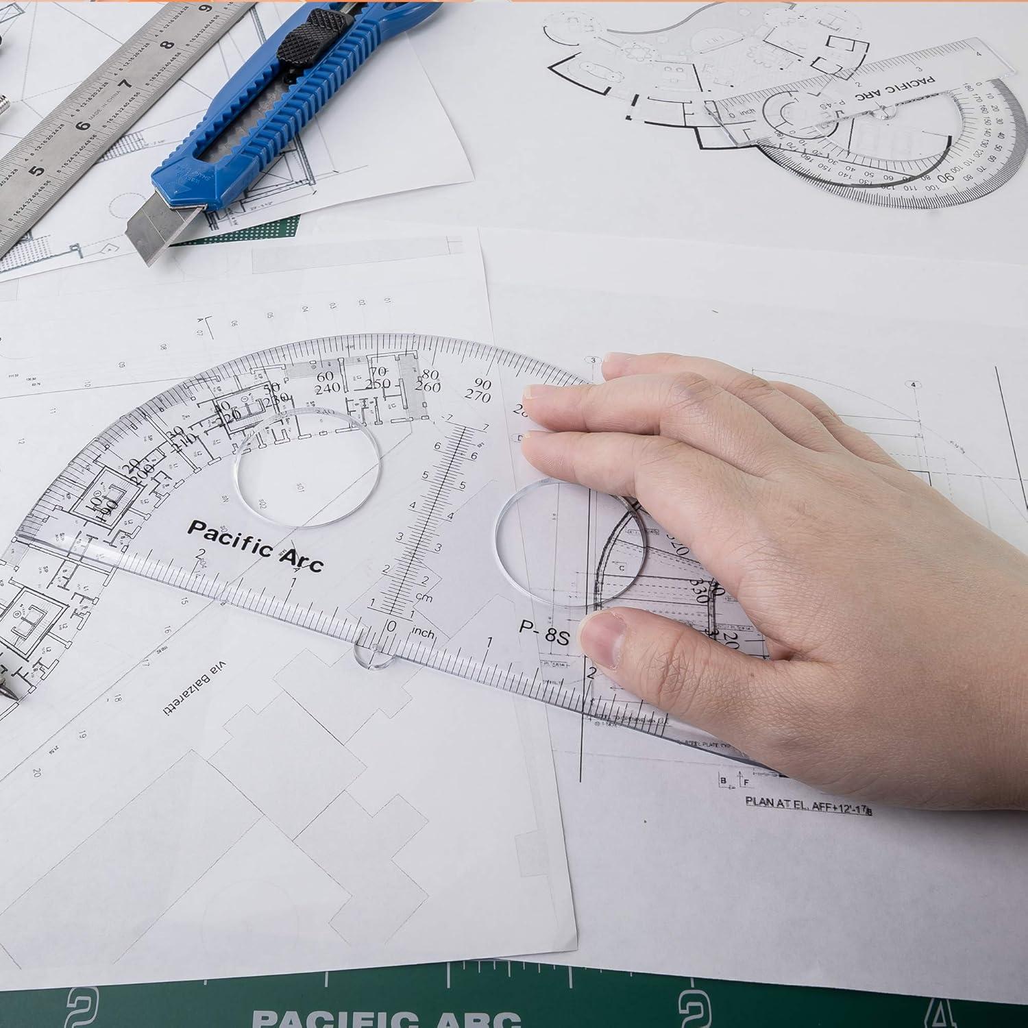 Transportador de Plástico 10.16 cm Pacific Arc - Graduaciones Claras