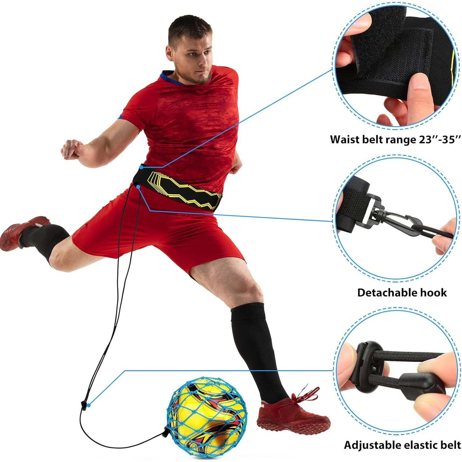 Entrenador de Fútbol Civaner 2 Pcs Ajustable para Balones 3-5