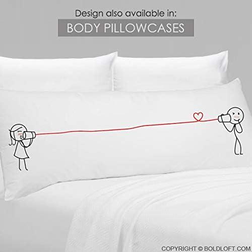 BoldLoft Fundas de Almohada para Parejas 50.8x76.2 cm Blancas