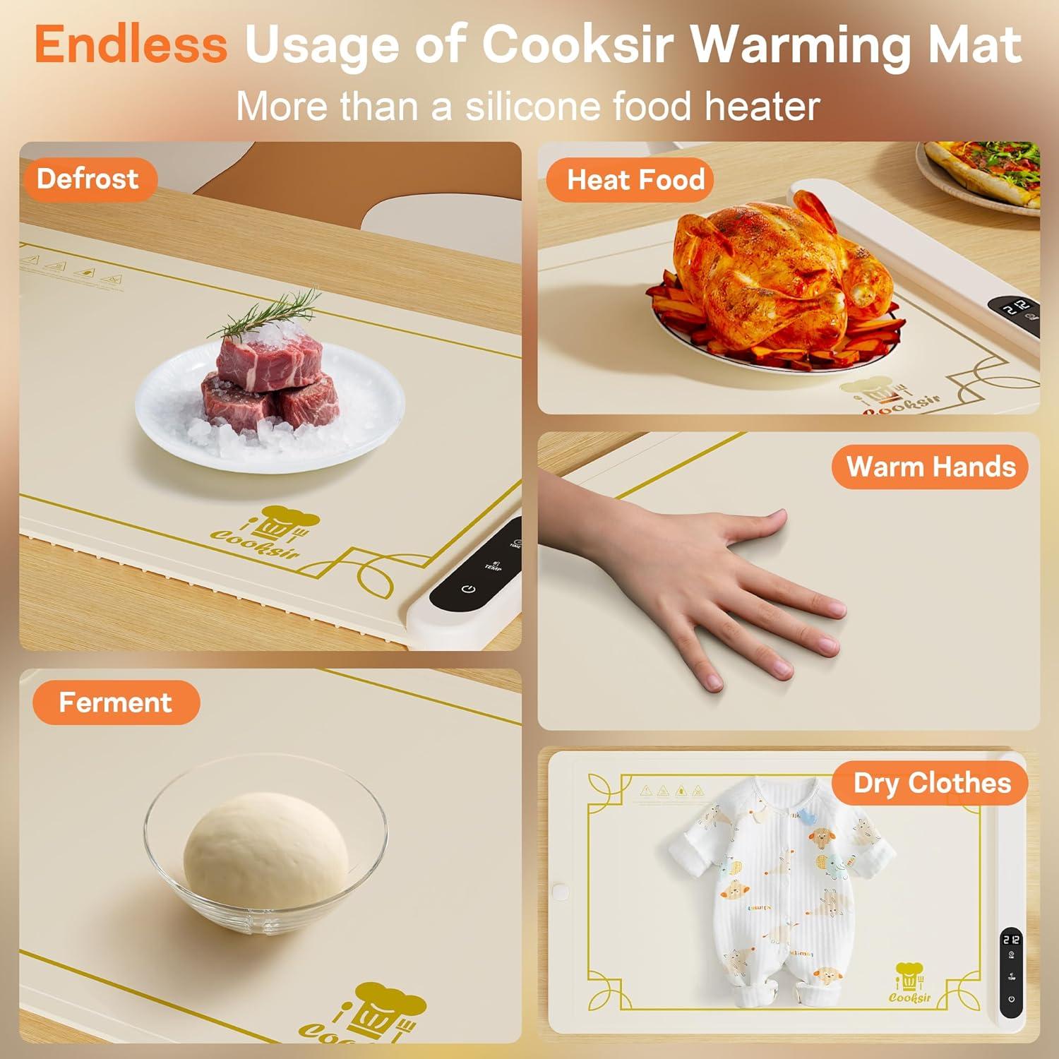 Alfombrilla Calentadora Eléctrica Cooksir 61 cm 500W Beige