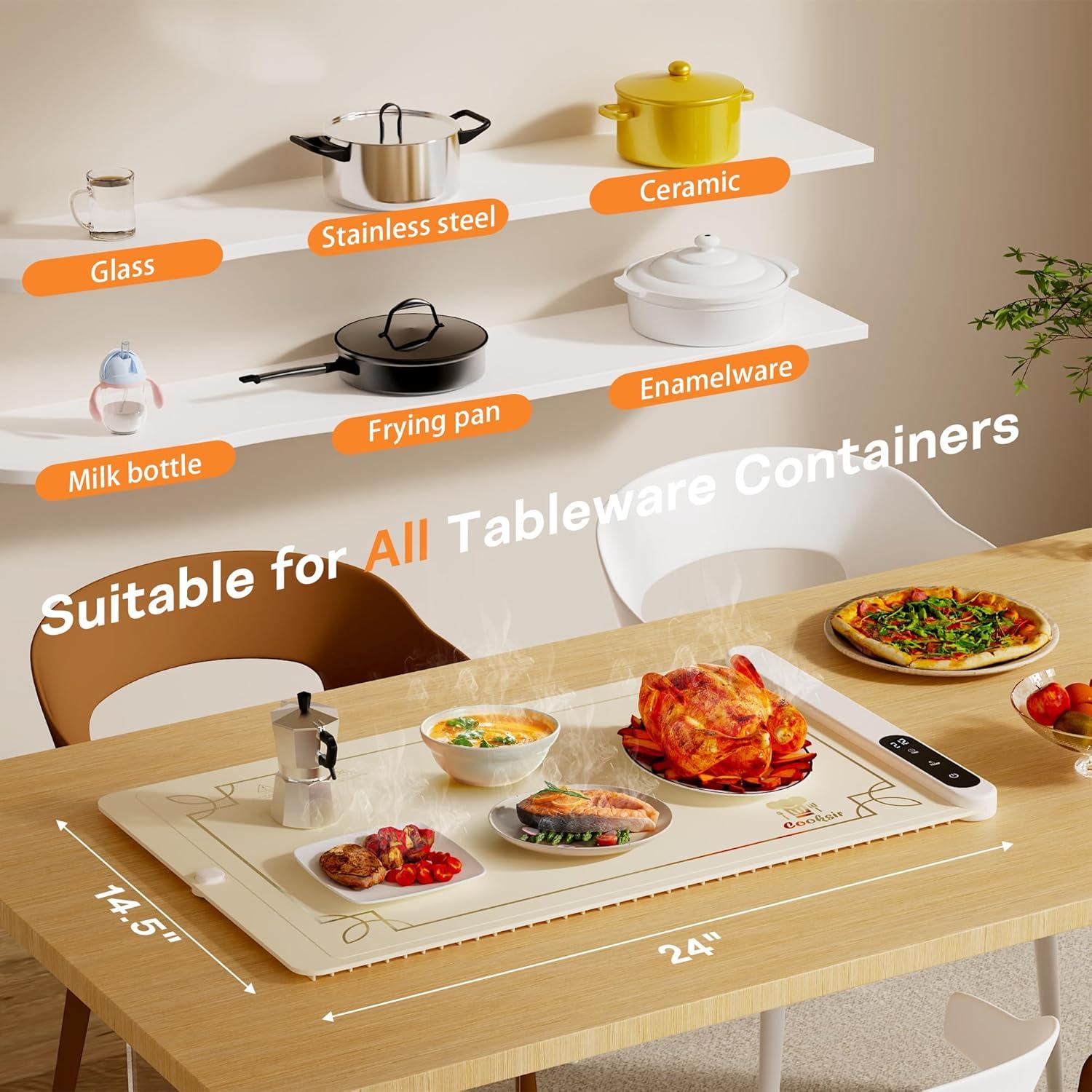 Alfombrilla Calentadora Eléctrica Cooksir 61 cm 500W Beige