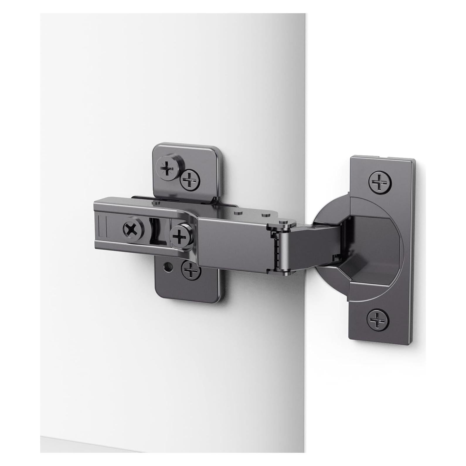 Paquete de 20 Bisagras Ocultas Chibery Cierre Suave Titanio Negro