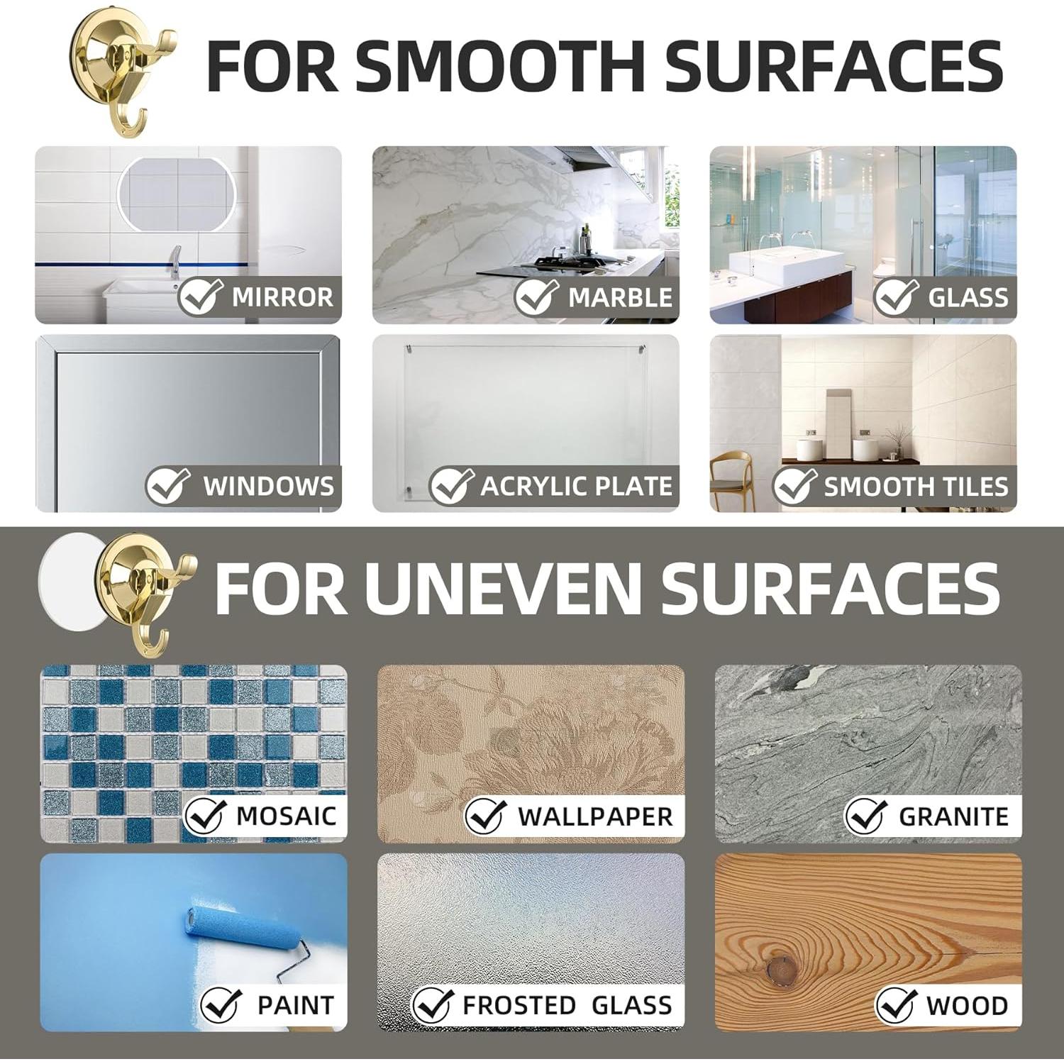 Ganchos de Ventosa Antimbee Oro - Paquete de 5, 5 kg