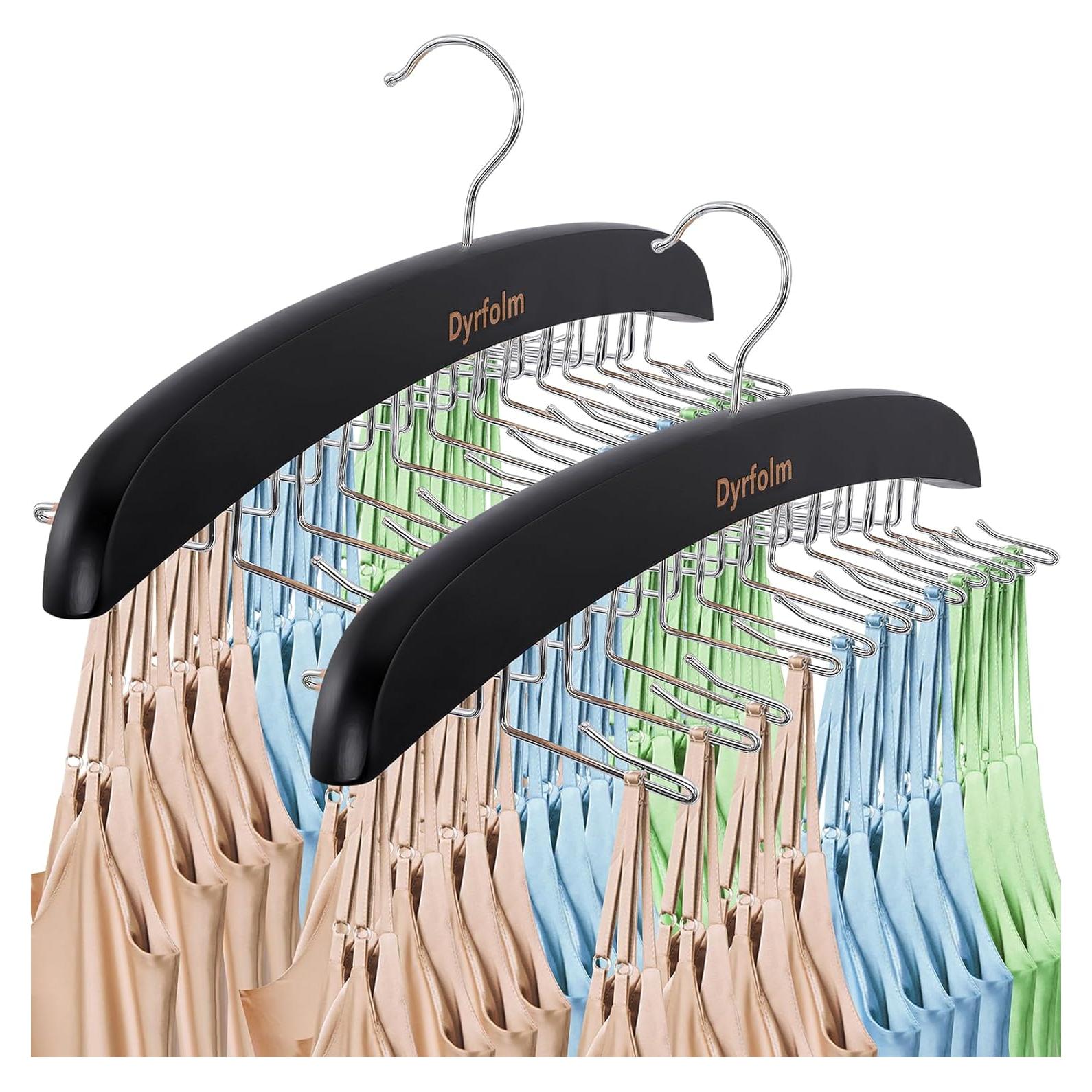 Perchero de Madera Dyrfolm 2 Pcs con 24 Ganchos Plegables