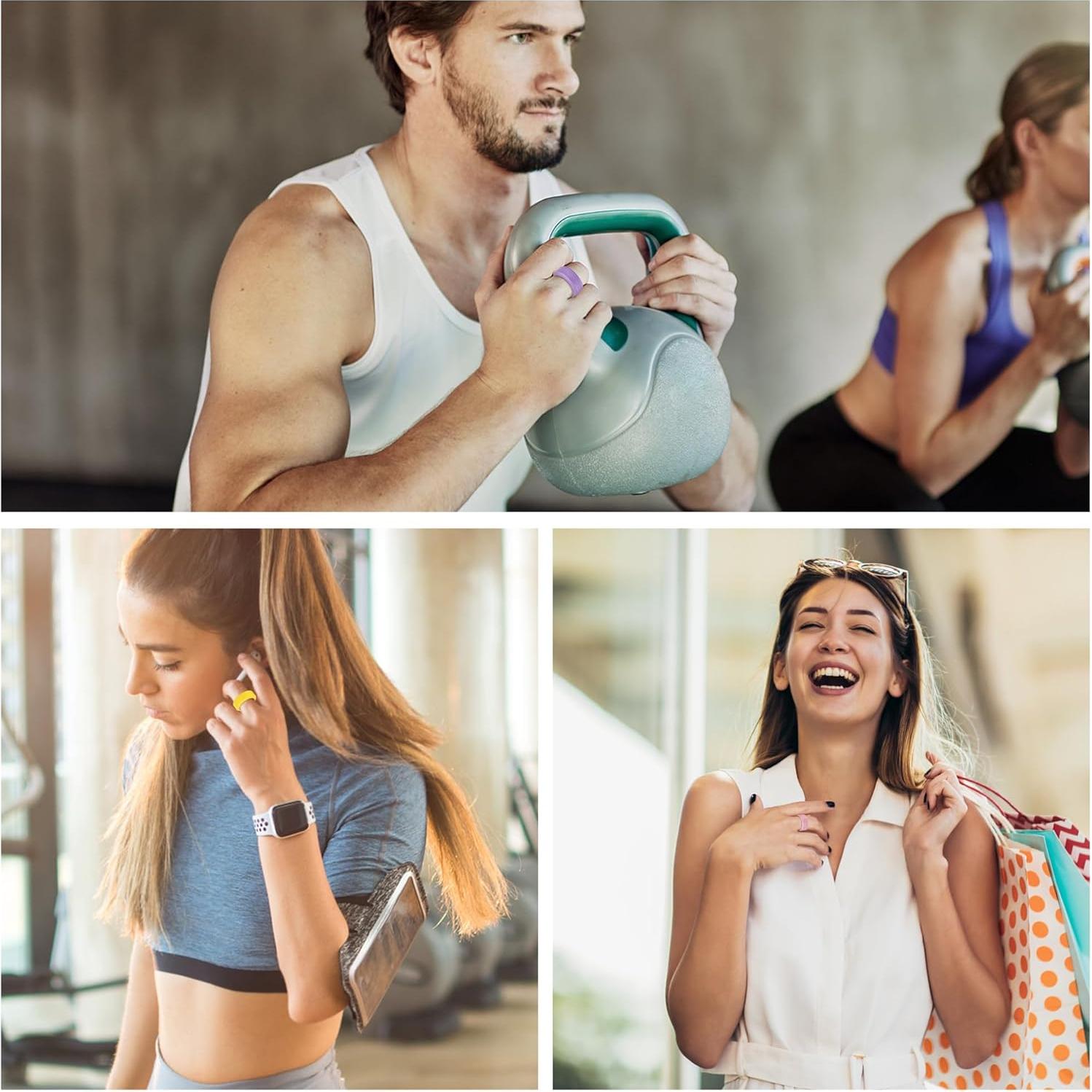 Paquete de 12 fundas de silicona Bougraite para anillo inteligente