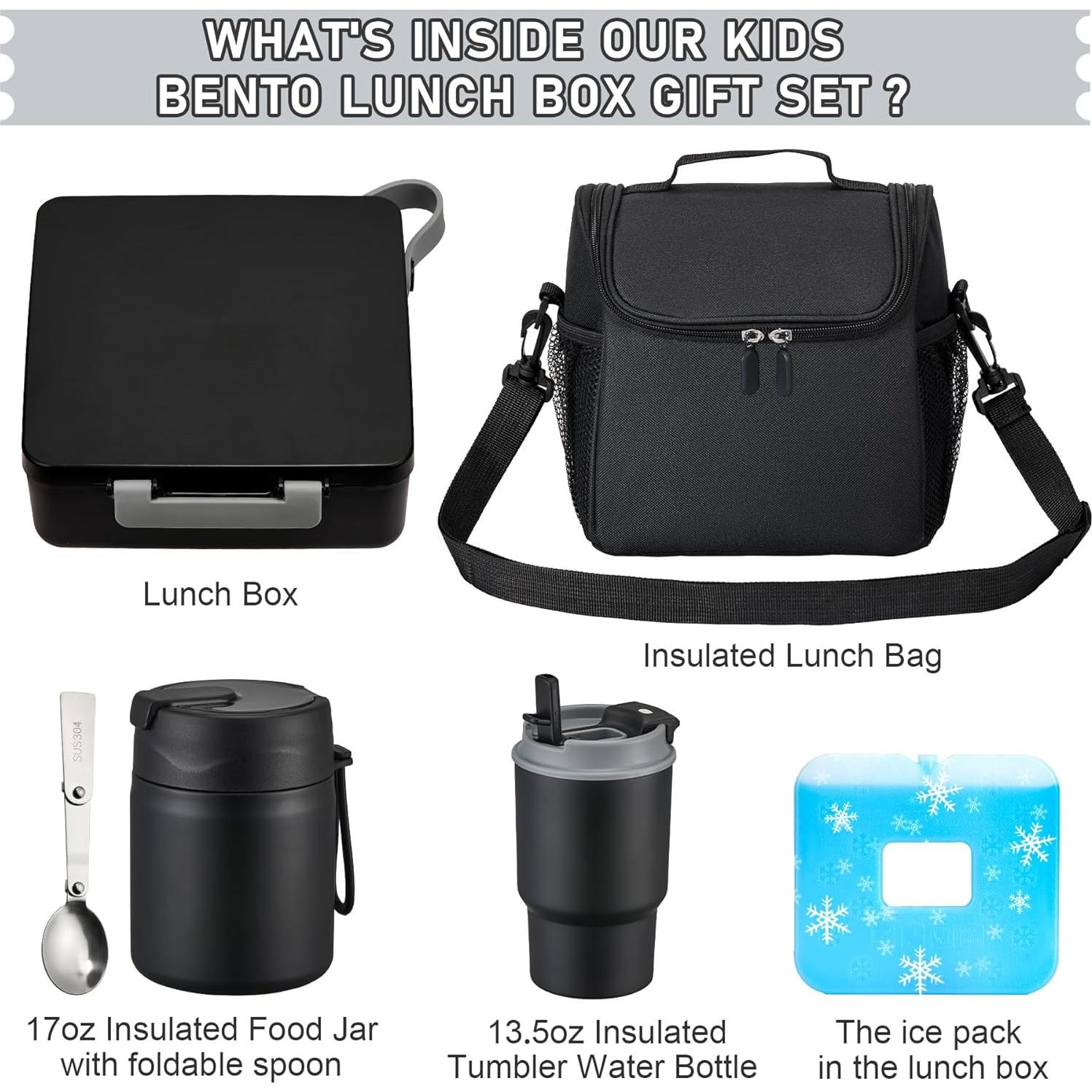 Caja de Almuerzo Bento Howeemo con Termo y Bolsa Aislada