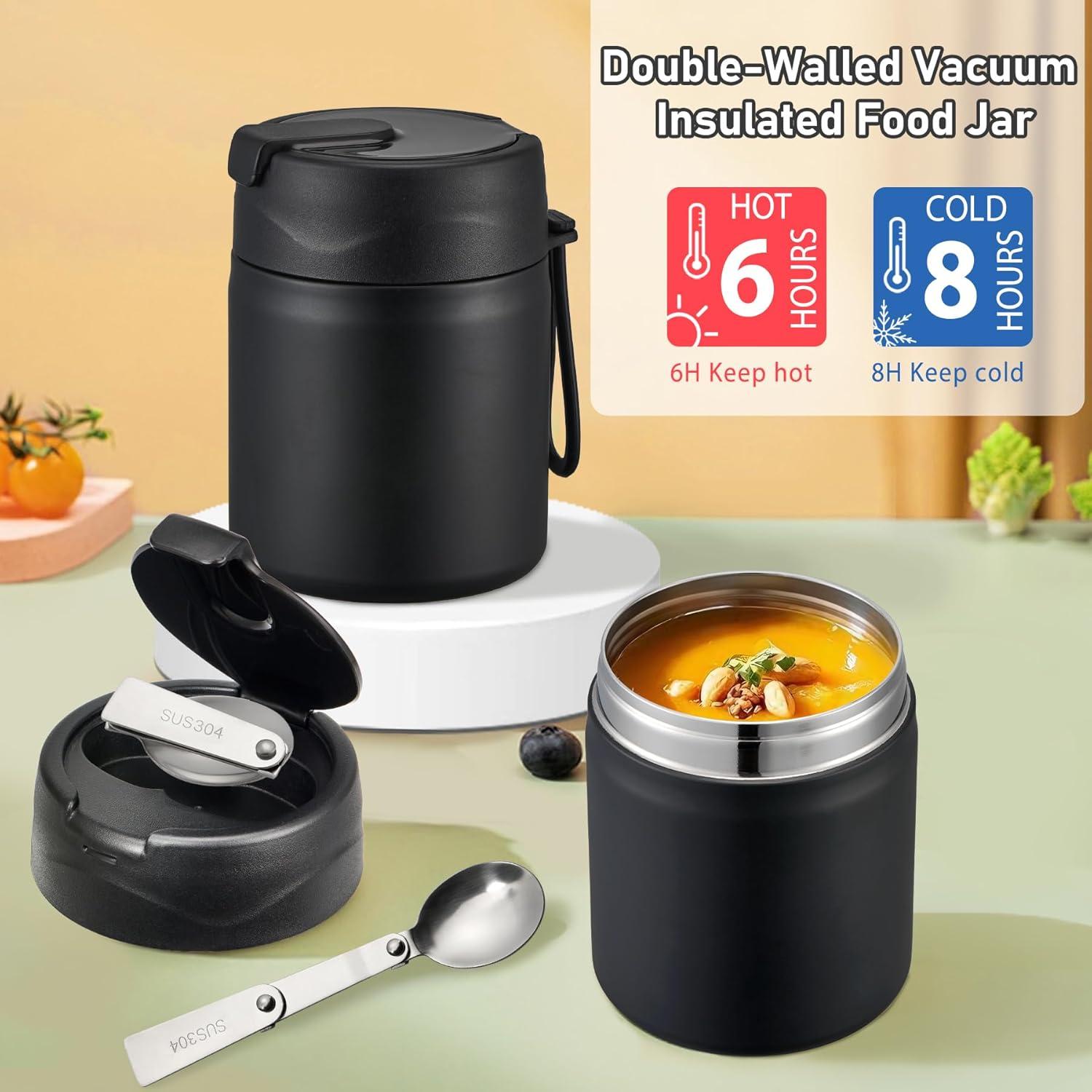 Caja de Almuerzo Bento Howeemo con Termo y Bolsa Aislada