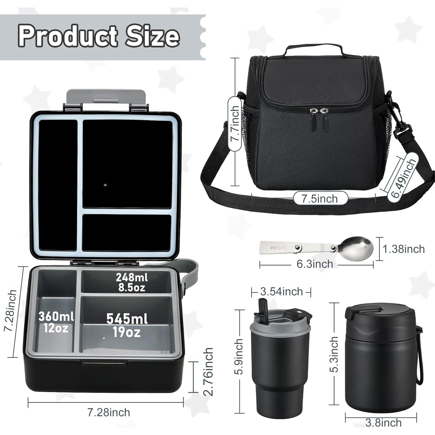 Caja de Almuerzo Bento Howeemo con Termo y Bolsa Aislada