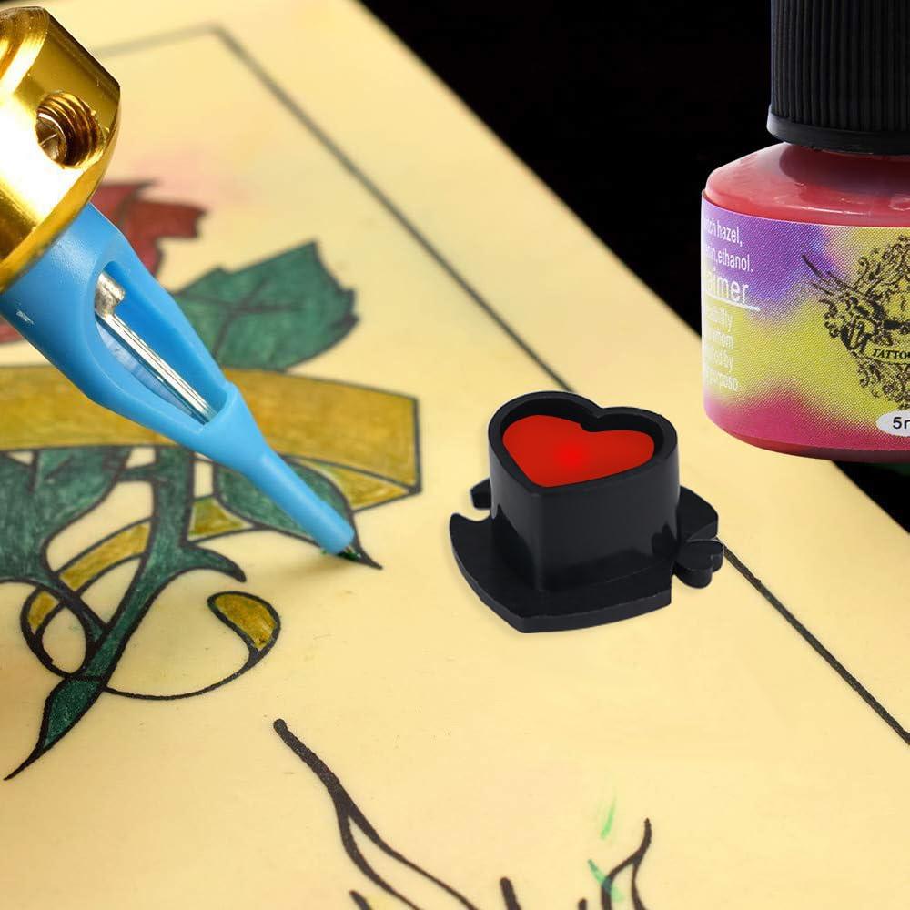 200 Tazas de Tinta Desechables para Tatuajes IFERO - Corazón Negro