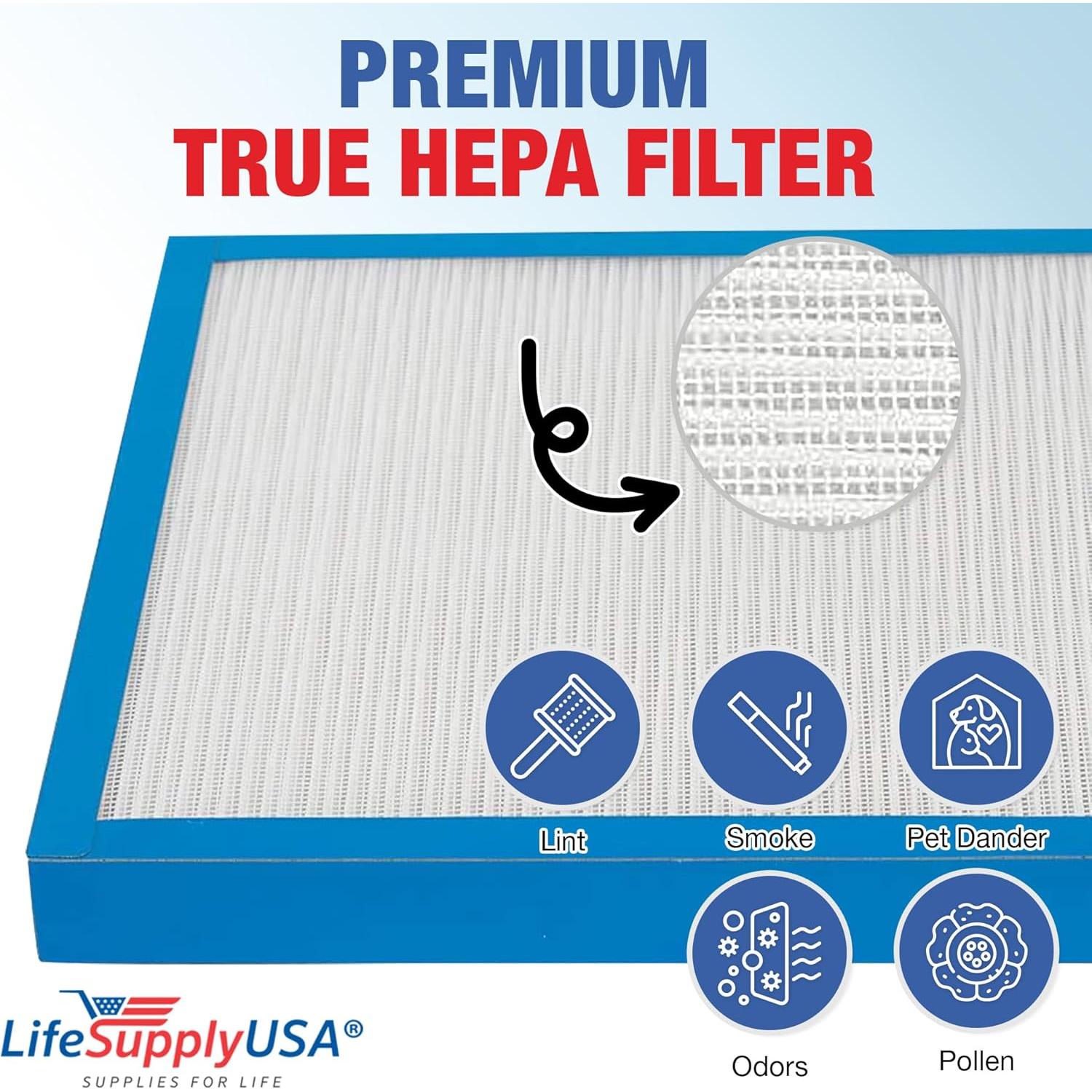 Filtro HEPA LifeSupplyUSA ER401 para Purificadores HoMedics AP-10/AP-15