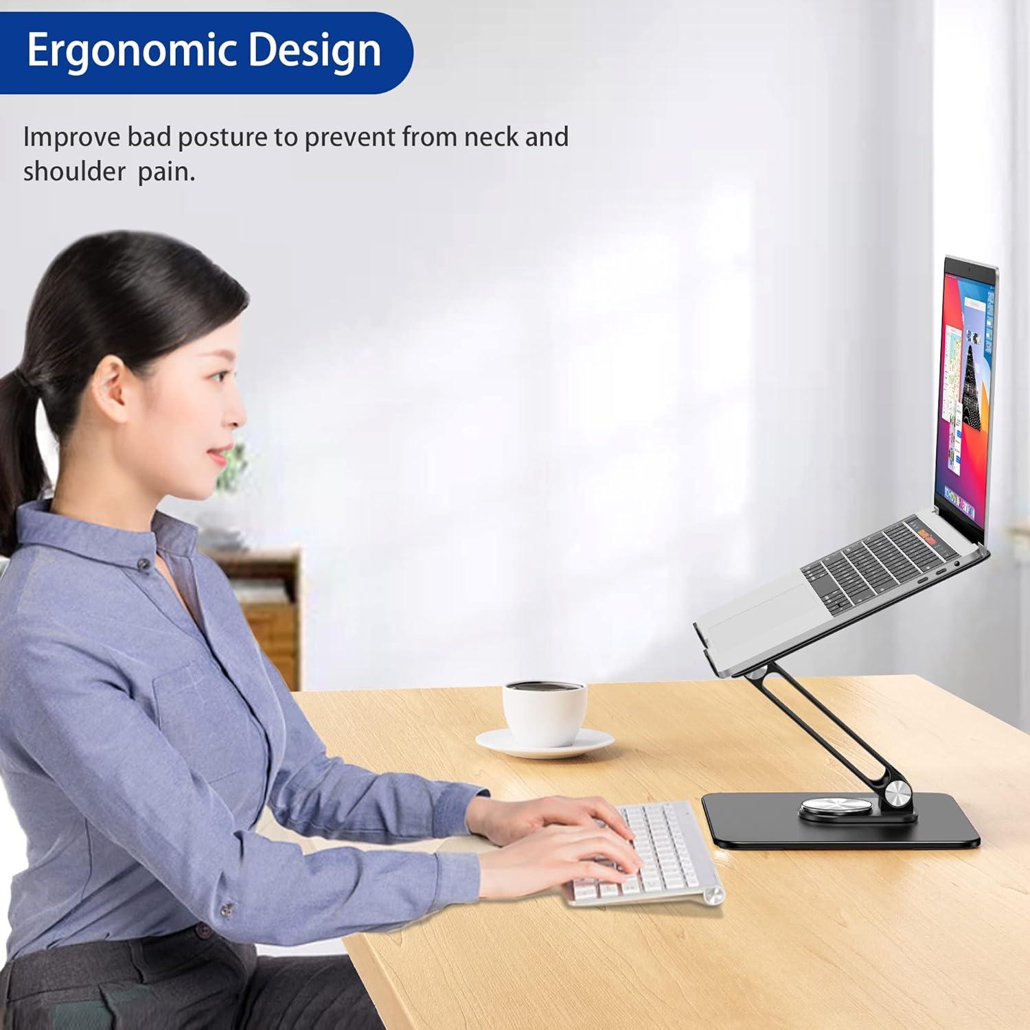 Soporte para Laptop BESIGN LSX7 Ergonómico Ajustable Negro
