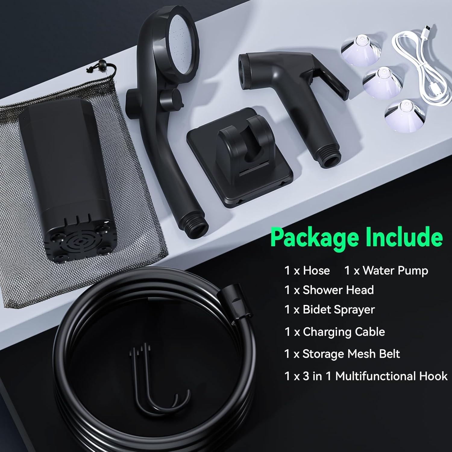 Ducha Portátil Clirass 6000mAh con Pantalla Digital y Bidet