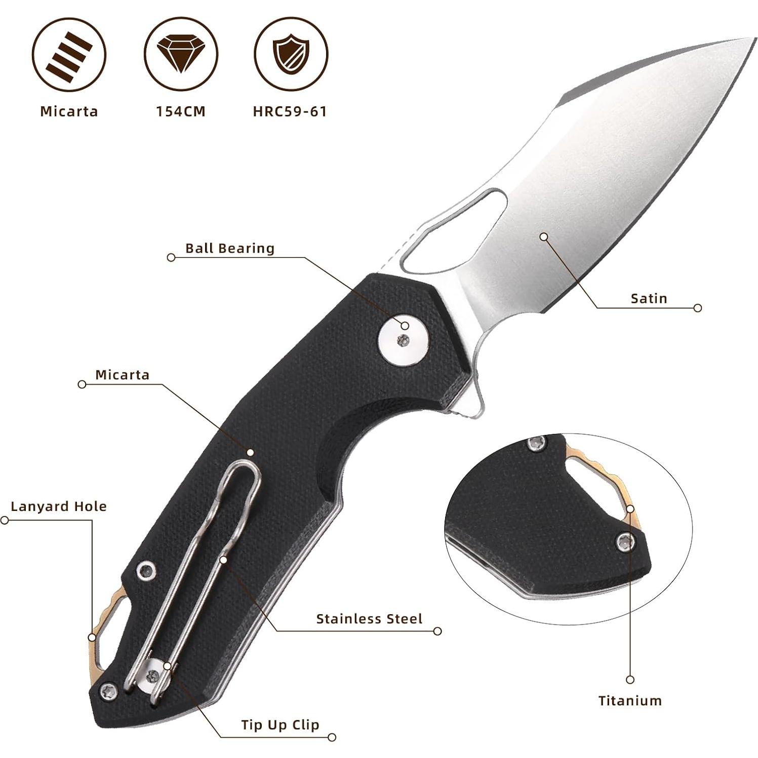 Cuchillo de bolsillo FerraMonster GLIDEMAN 182.5mm acero 154CM