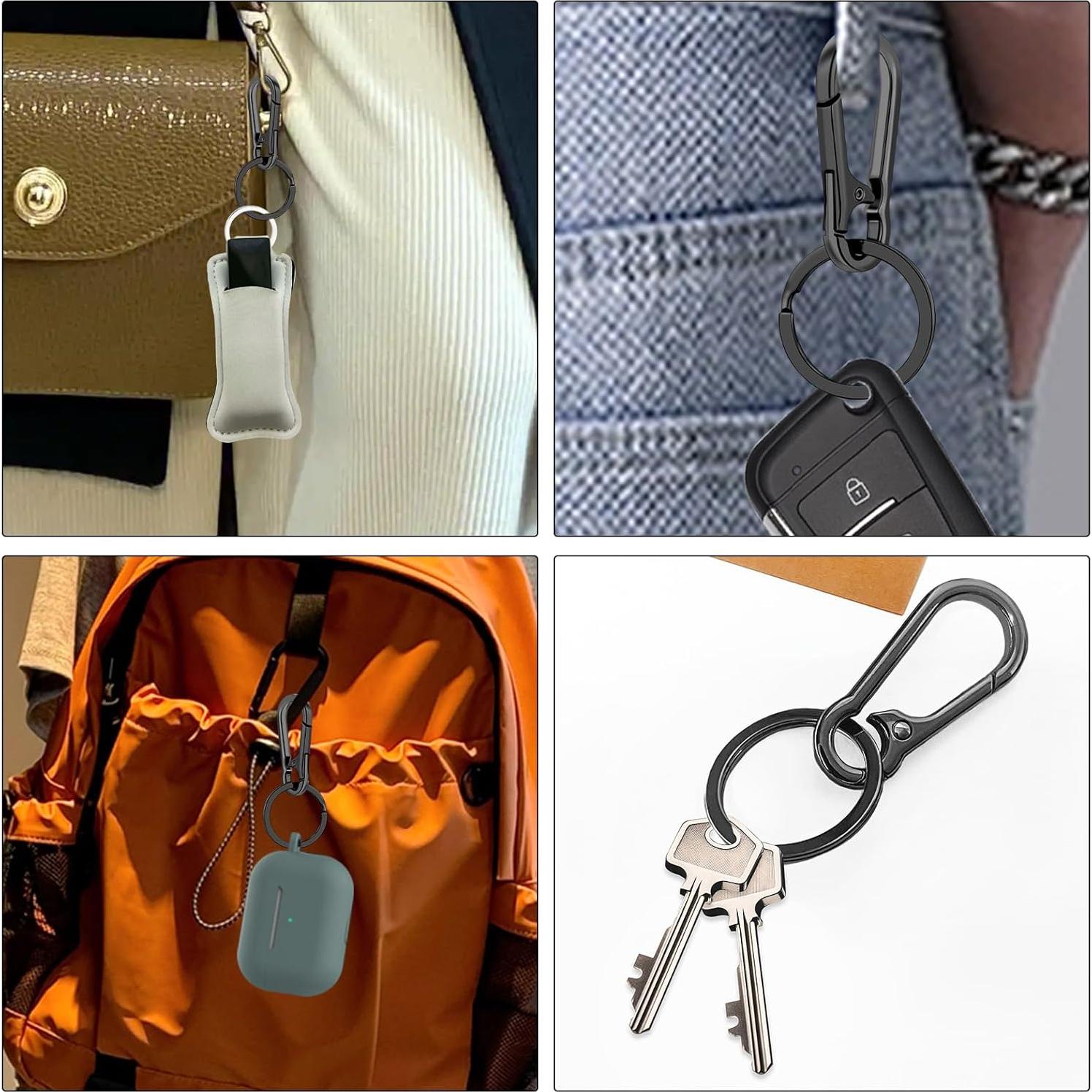 Llaveros de metal 2 Pcs Negro - Organizador de llaves