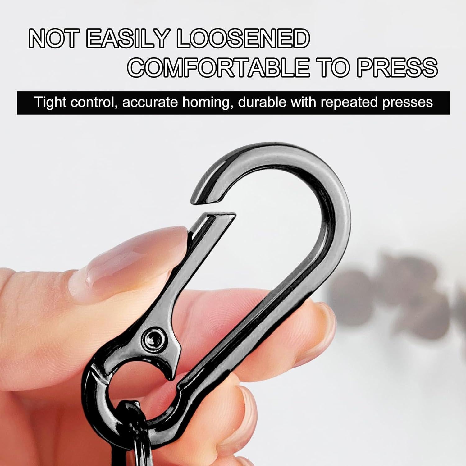 Llaveros de metal 2 Pcs Negro - Organizador de llaves