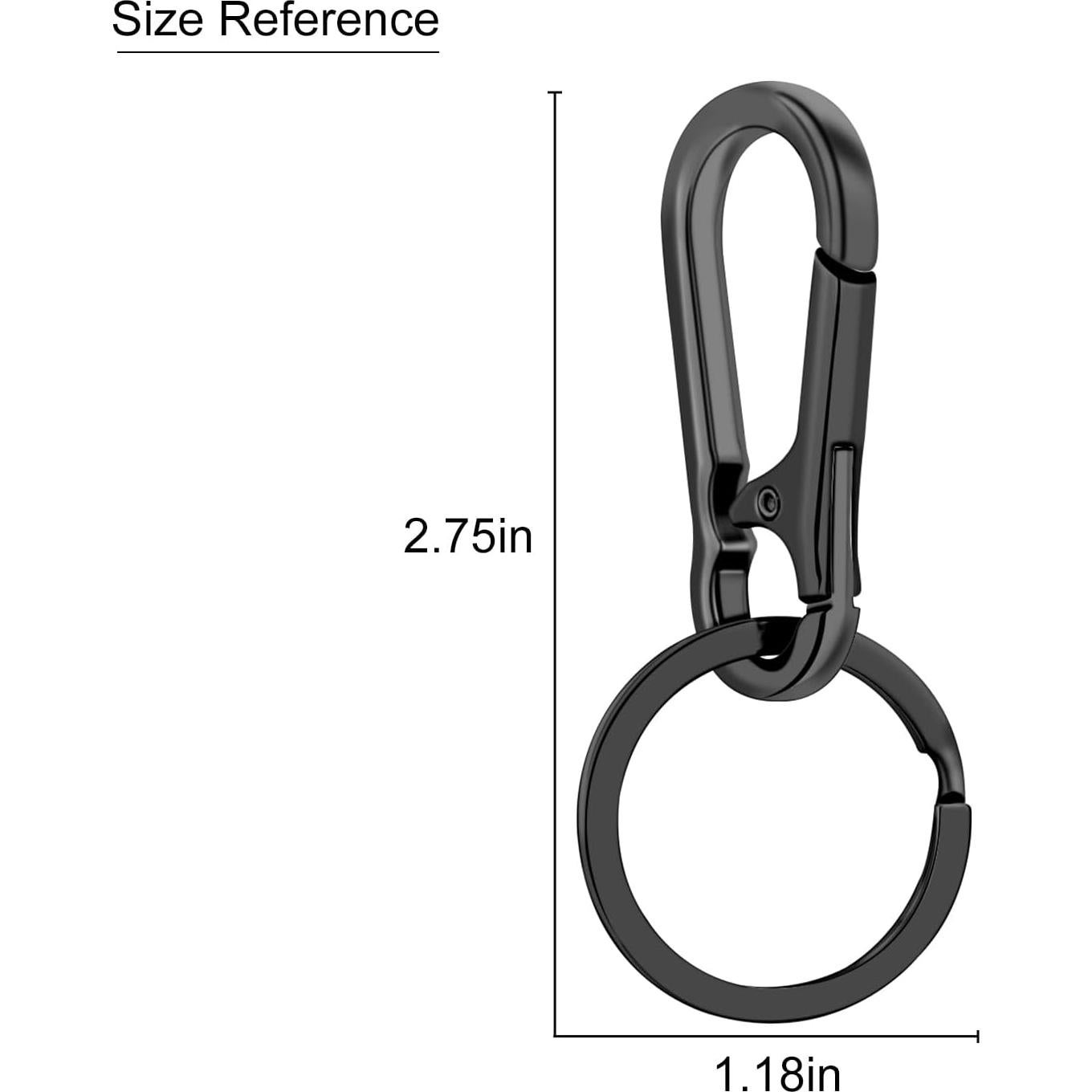 Llaveros de metal 2 Pcs Negro - Organizador de llaves