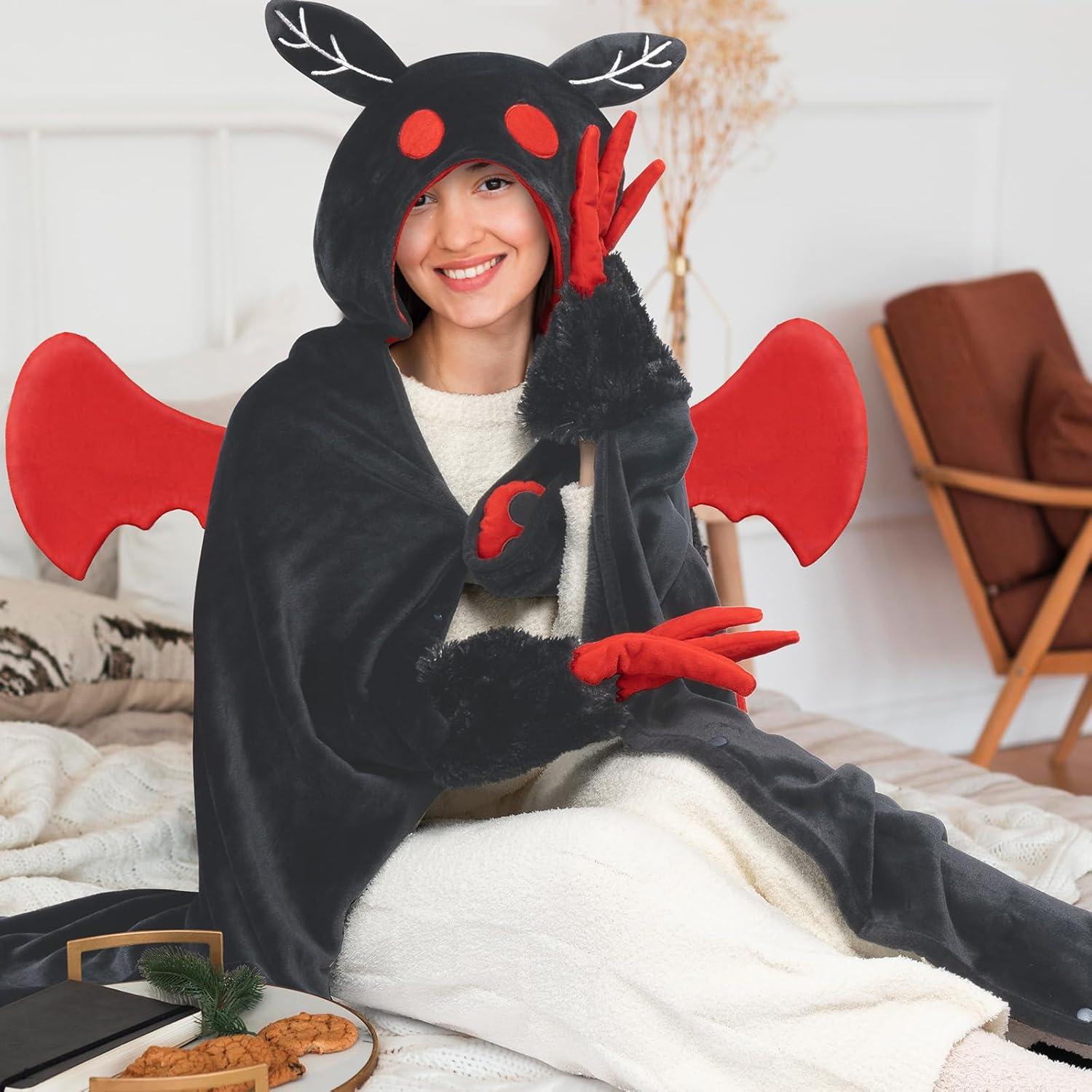 Manta con Capucha Mothman Mewaii para Adultos 157.5x132 cm