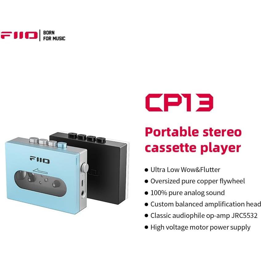 Reproductor de Cassettes FiiO CP13 Negro/Blanco 1800mAh