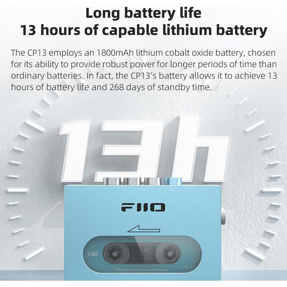 Reproductor de Cassettes FiiO CP13 Negro/Blanco 1800mAh