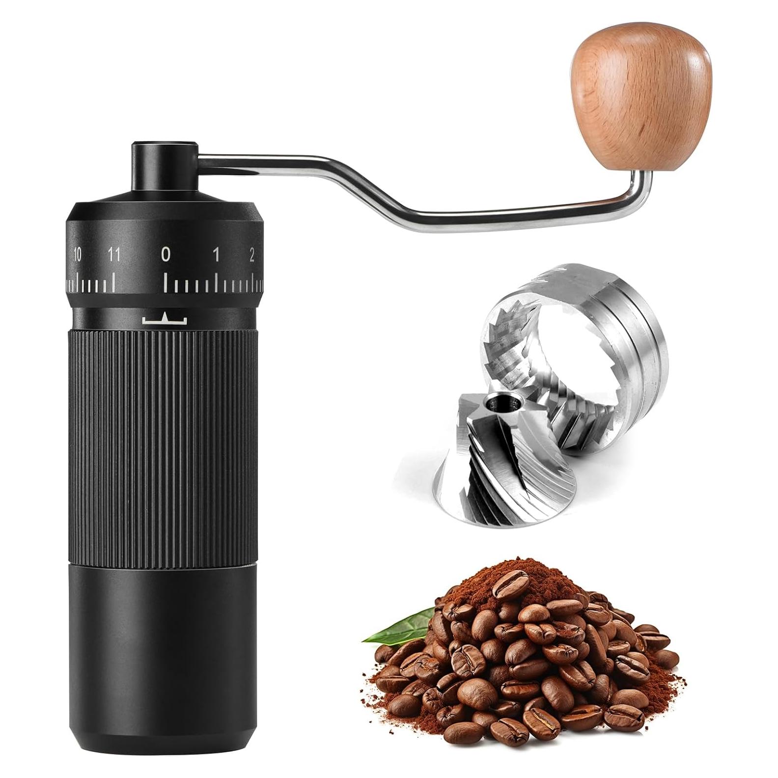 Molino de Café Manual Suvykep KA-1 Negro, 25g, Acero Inoxidable