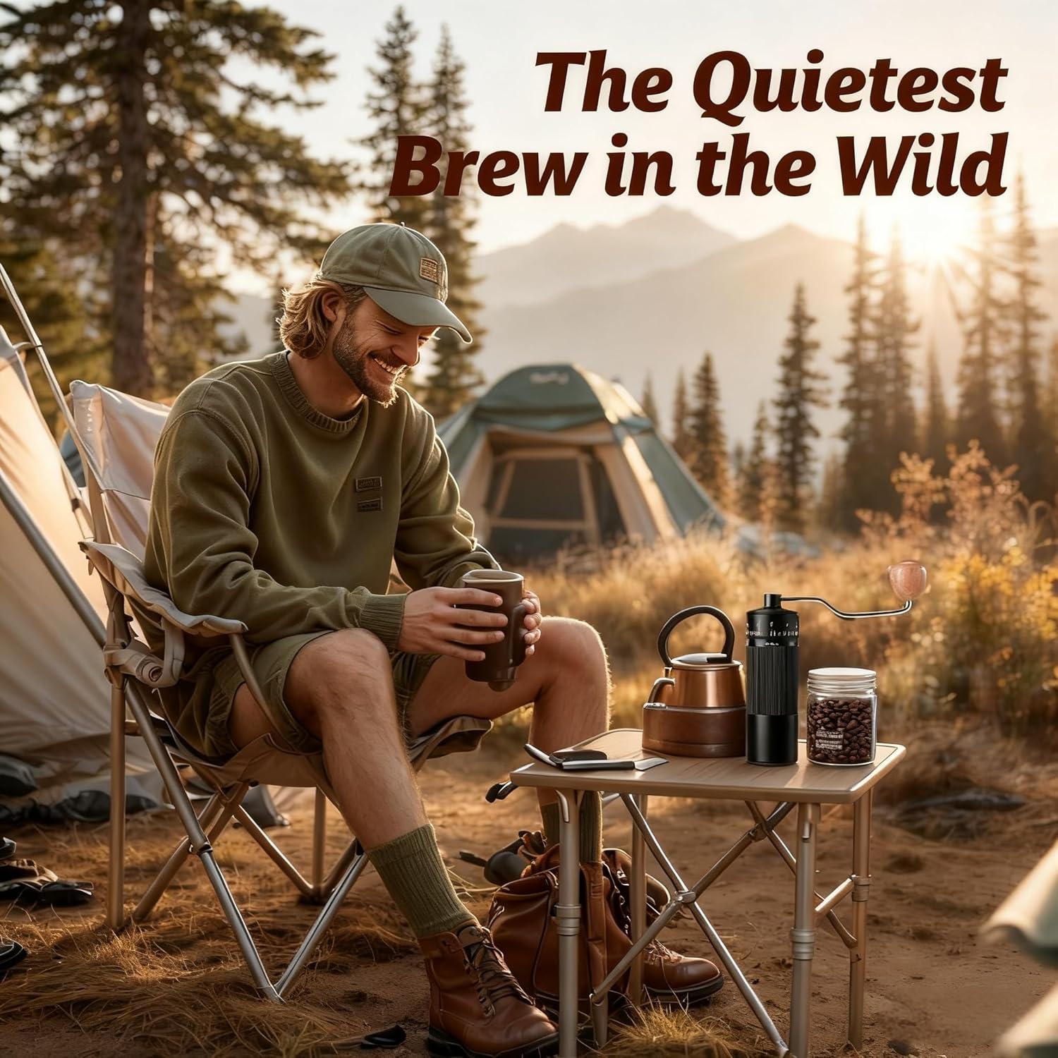 Molino de Café Manual Suvykep KA-1 Negro, 25g, Acero Inoxidable