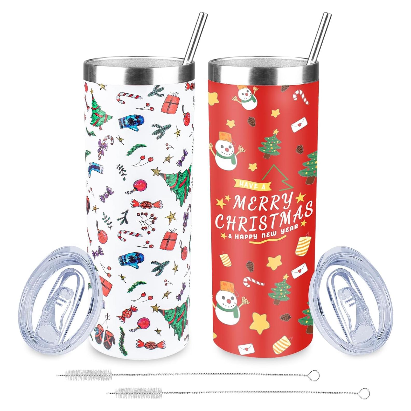 Taza navideña de acero inoxidable 20oz FristChoice - 2 unidades