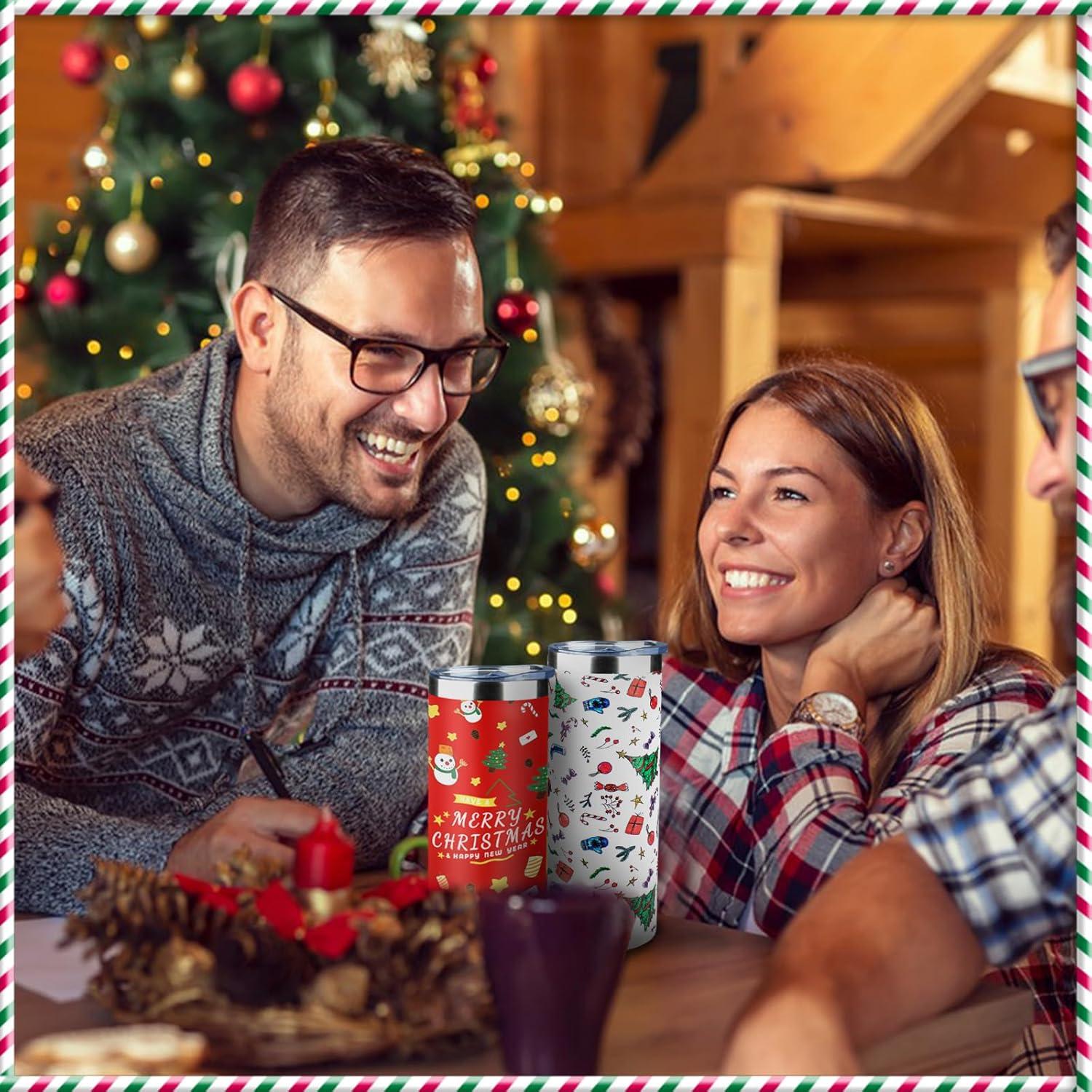 Taza navideña de acero inoxidable 20oz FristChoice - 2 unidades