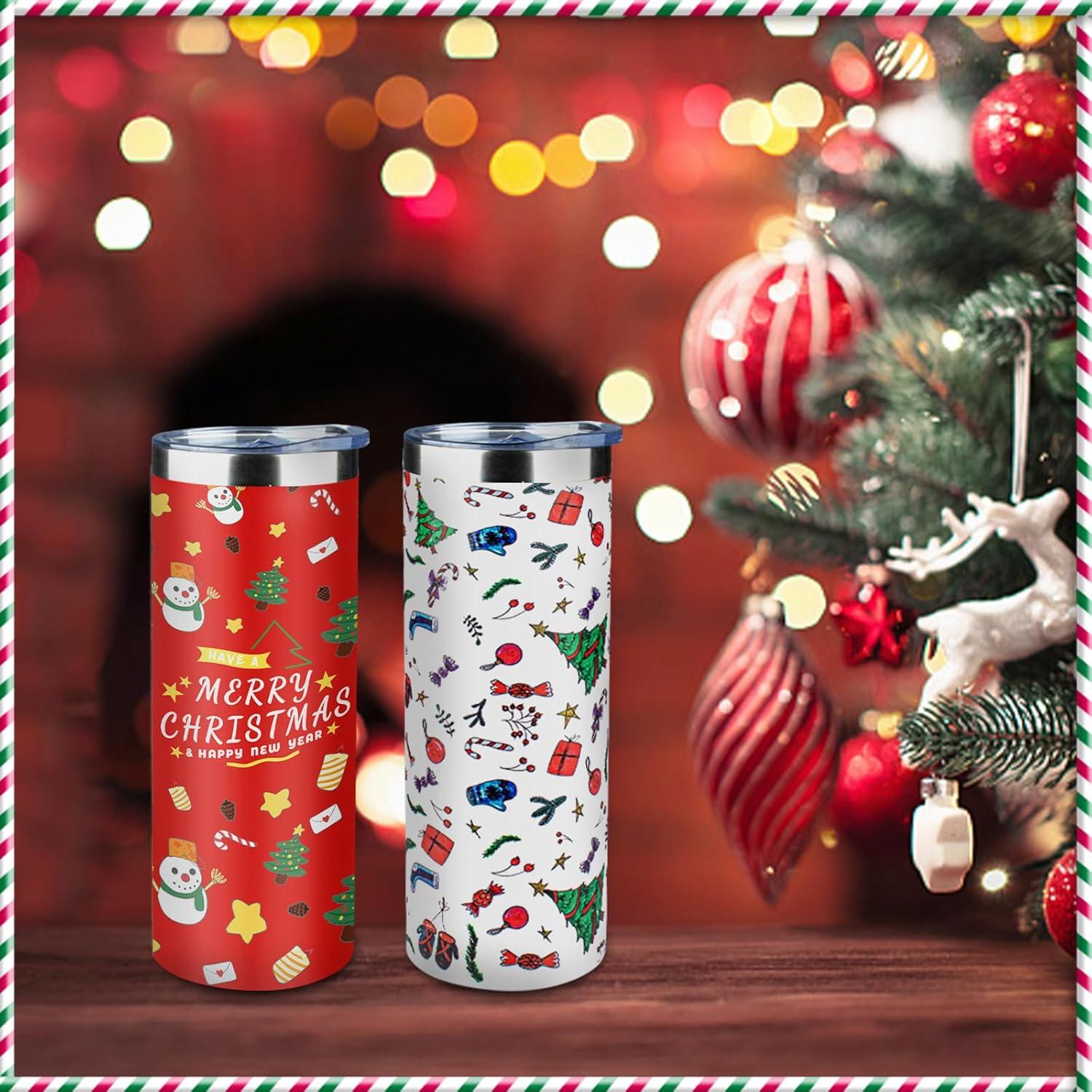 Taza navideña de acero inoxidable 20oz FristChoice - 2 unidades